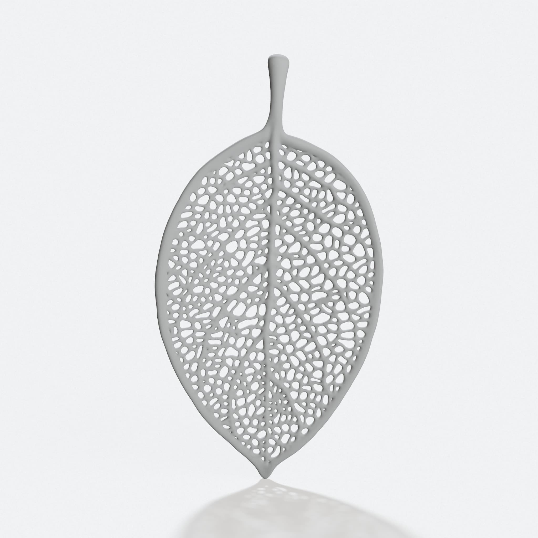 Voronoi Leaf Pendant, Geometric Jewelry Charm, hero tilt