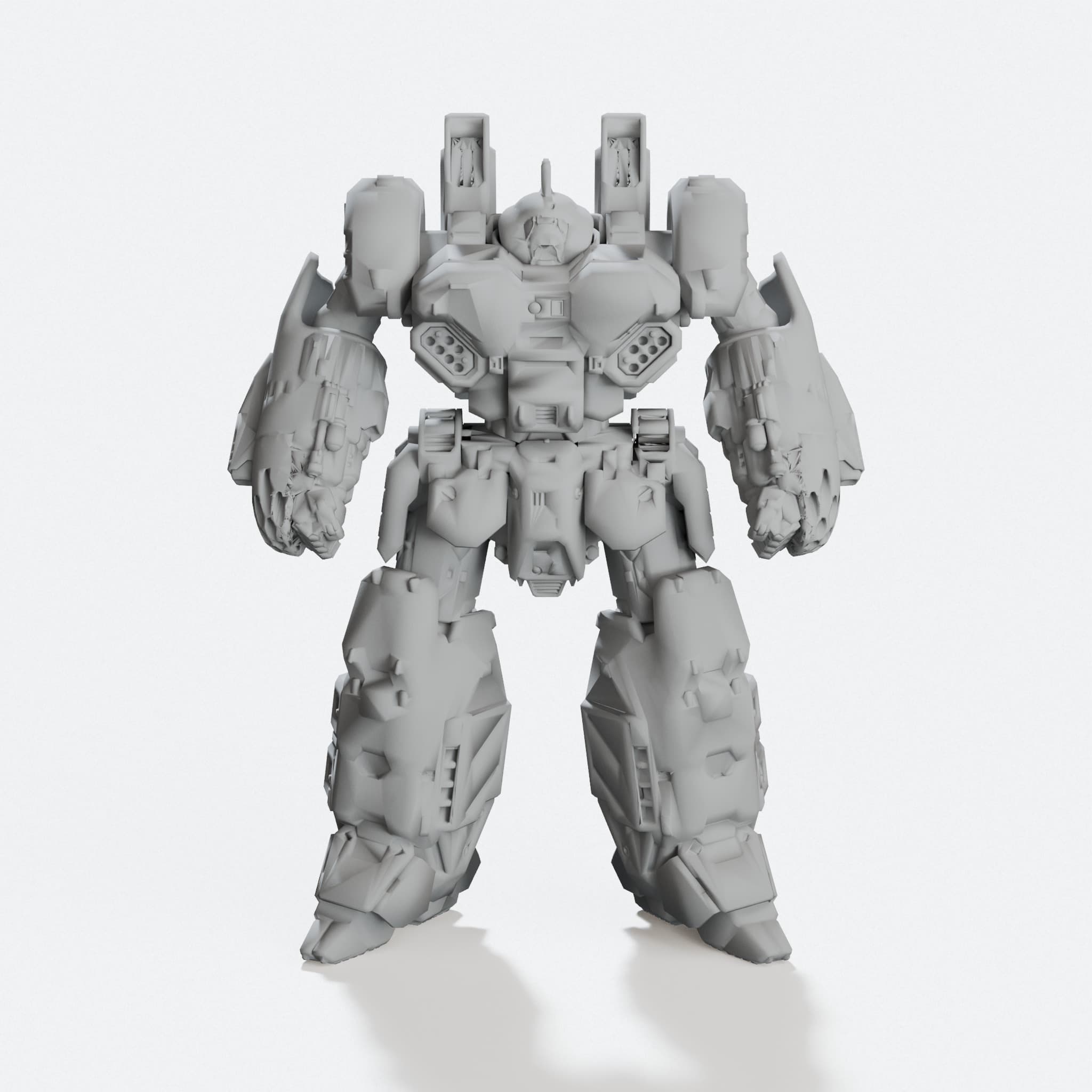 InterWebMechaWars Crusading Knight 3D Printed Toy Robot, hero tilt