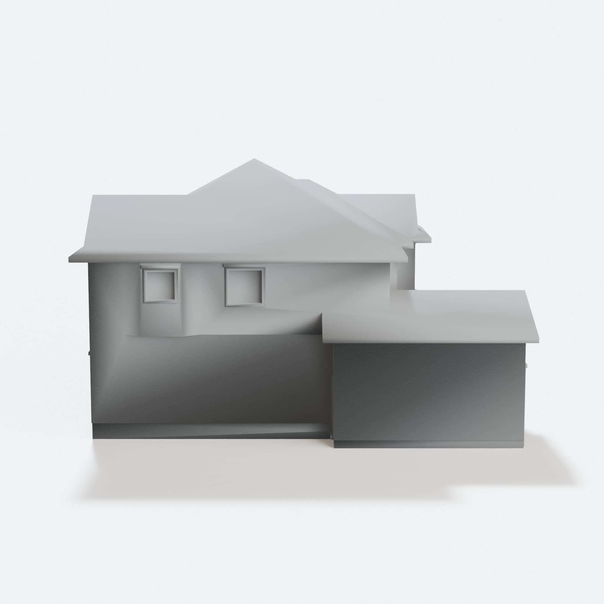 My Suburban House N-Scale 3D Printed Toys Model, hero tilt