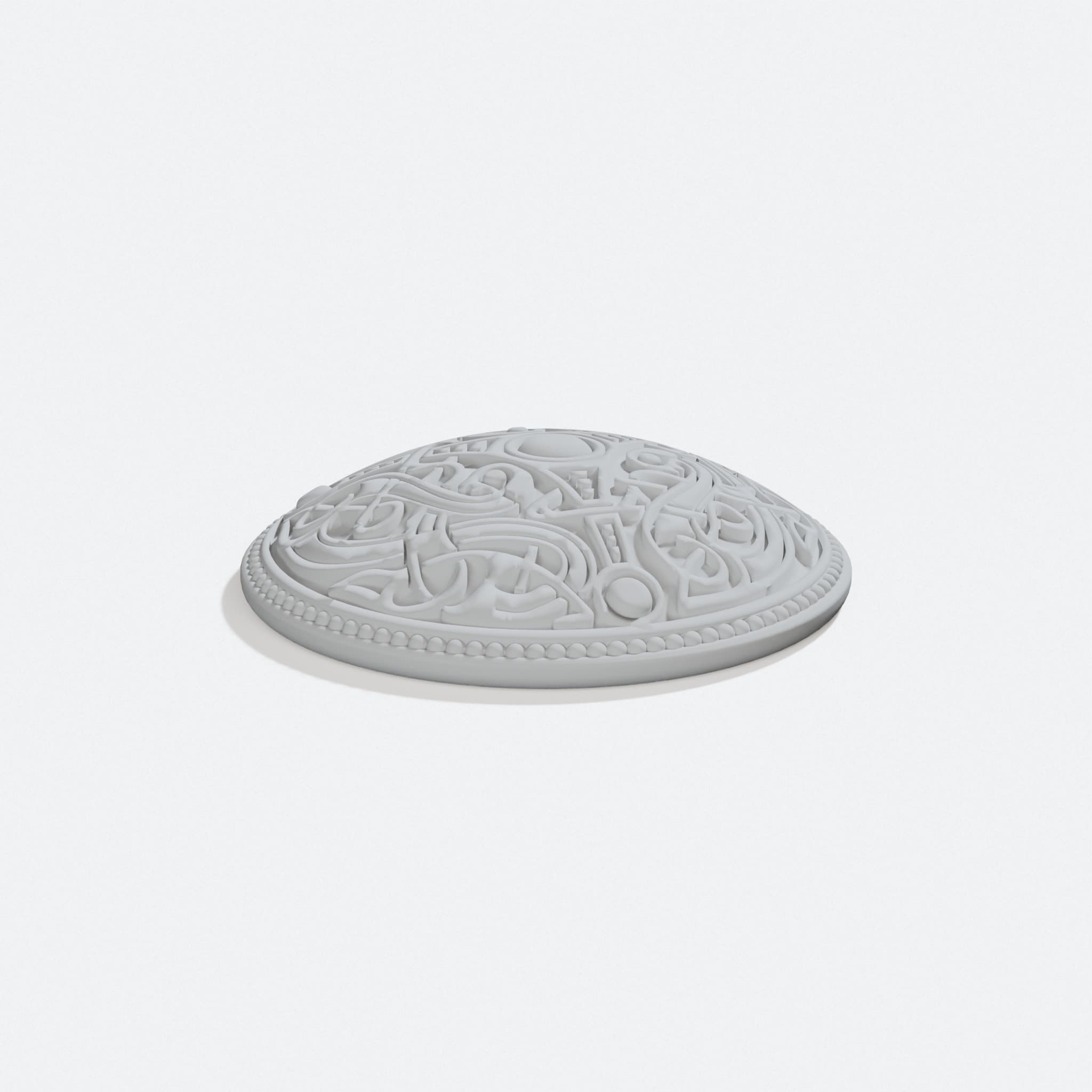 Viking Brooch - Ringerike Disk Design, turn three quarter