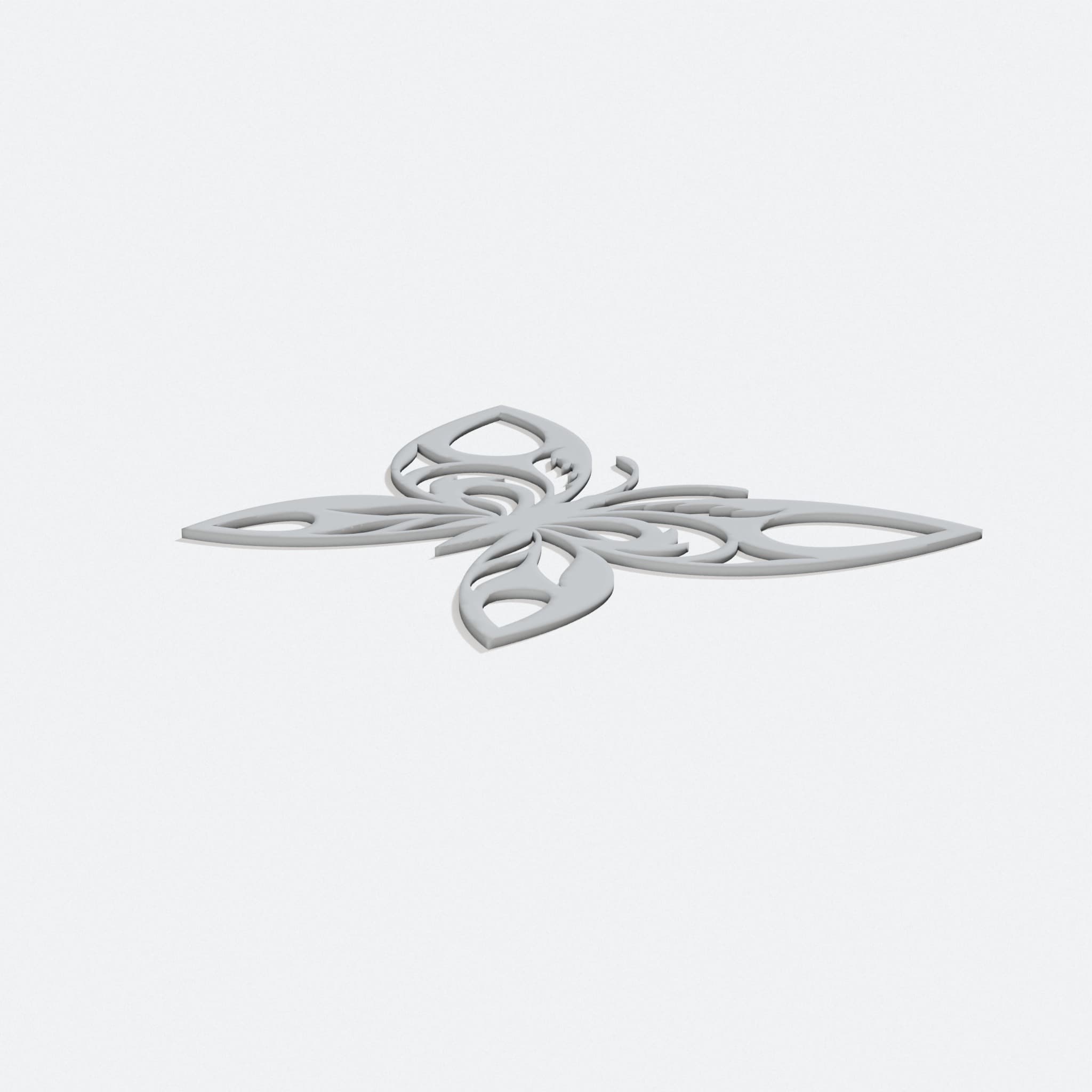 3D Printed Butterfly Ornament Decor, turn three quarter