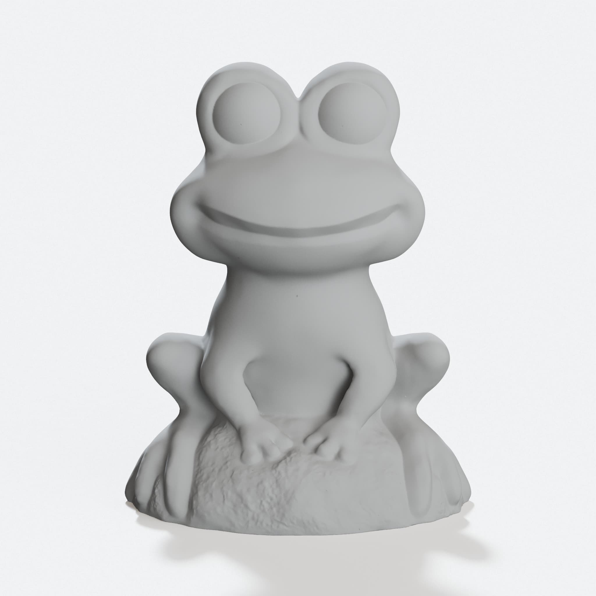 Garden Frog 3D Printed Home Decor Ornament, hero tilt