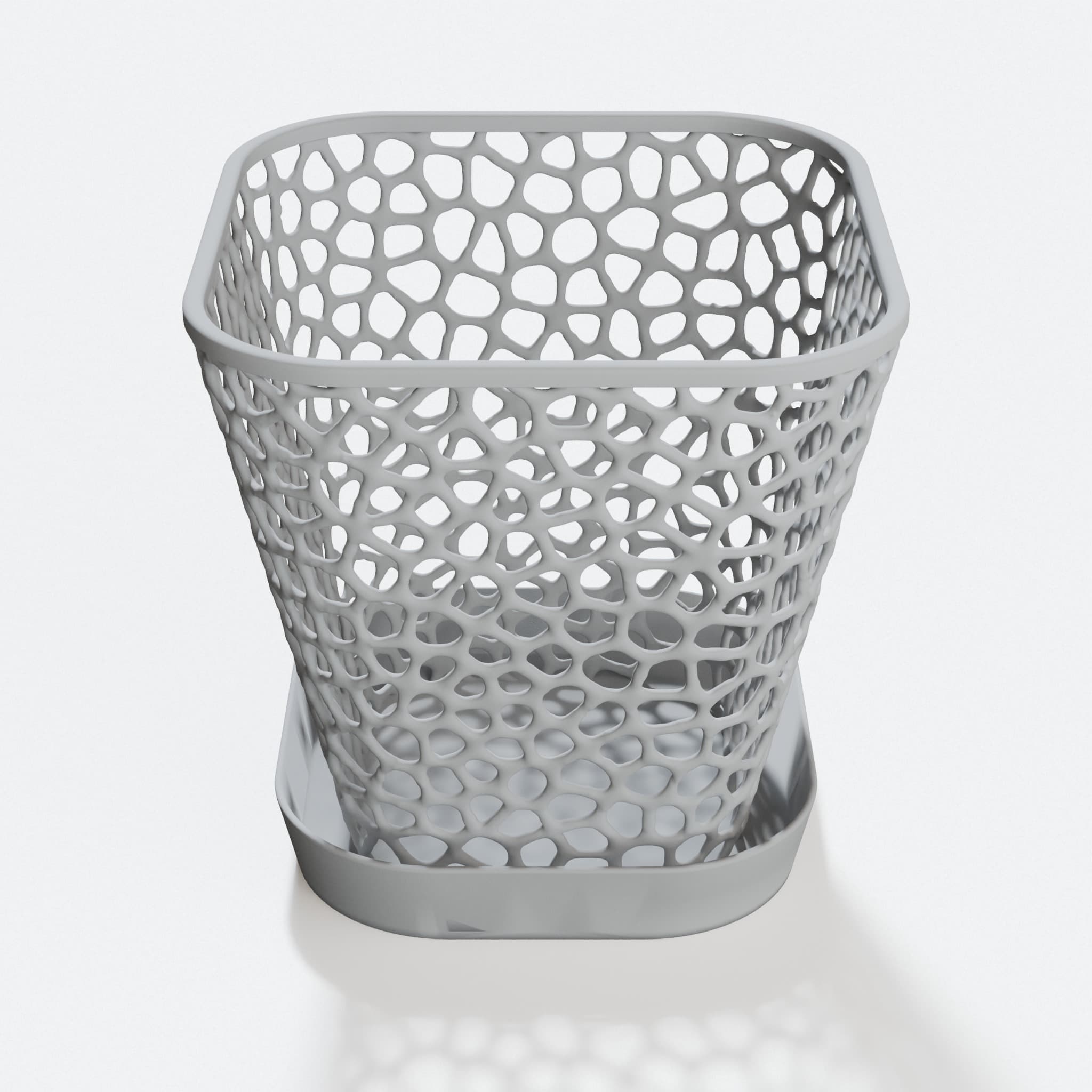 Voronoi Flower Plant Pot with Inner Cup, hero tilt