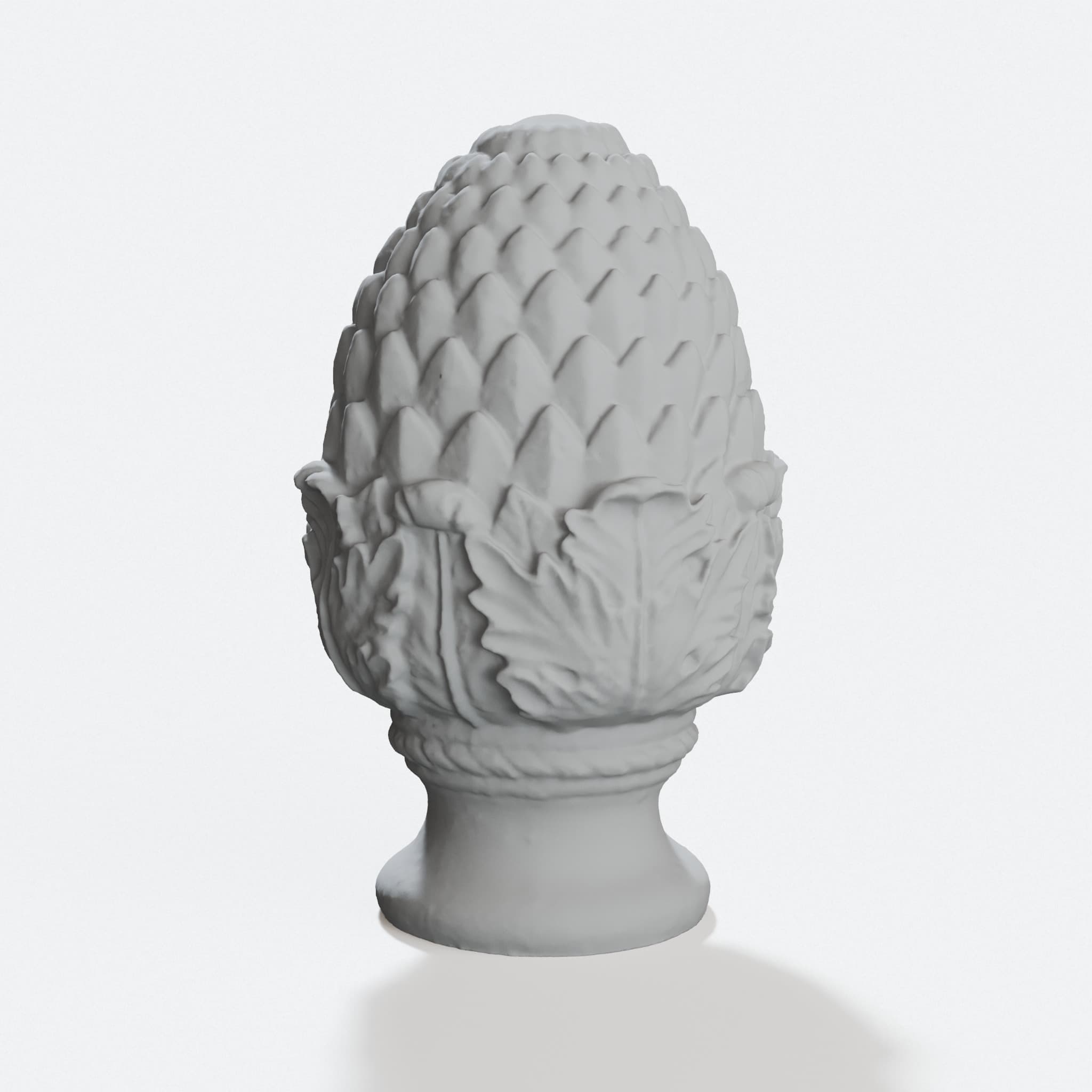 Pinecone Finial 3D Printed Home Decor Accent, hero tilt