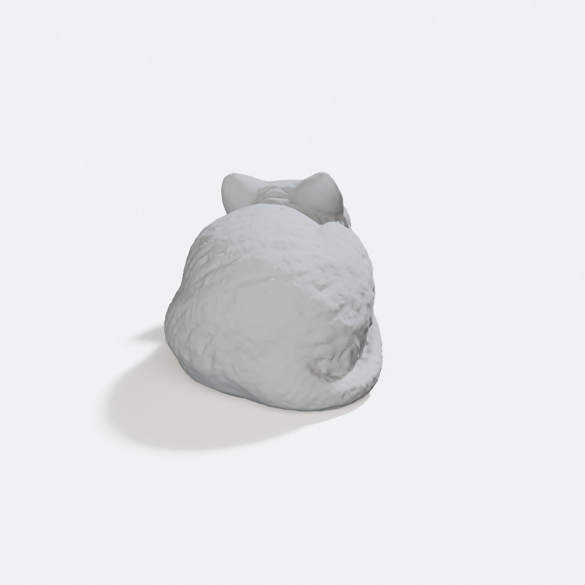 Sleeping Cat 3D Printed Garden Ornament, turn three quarter
