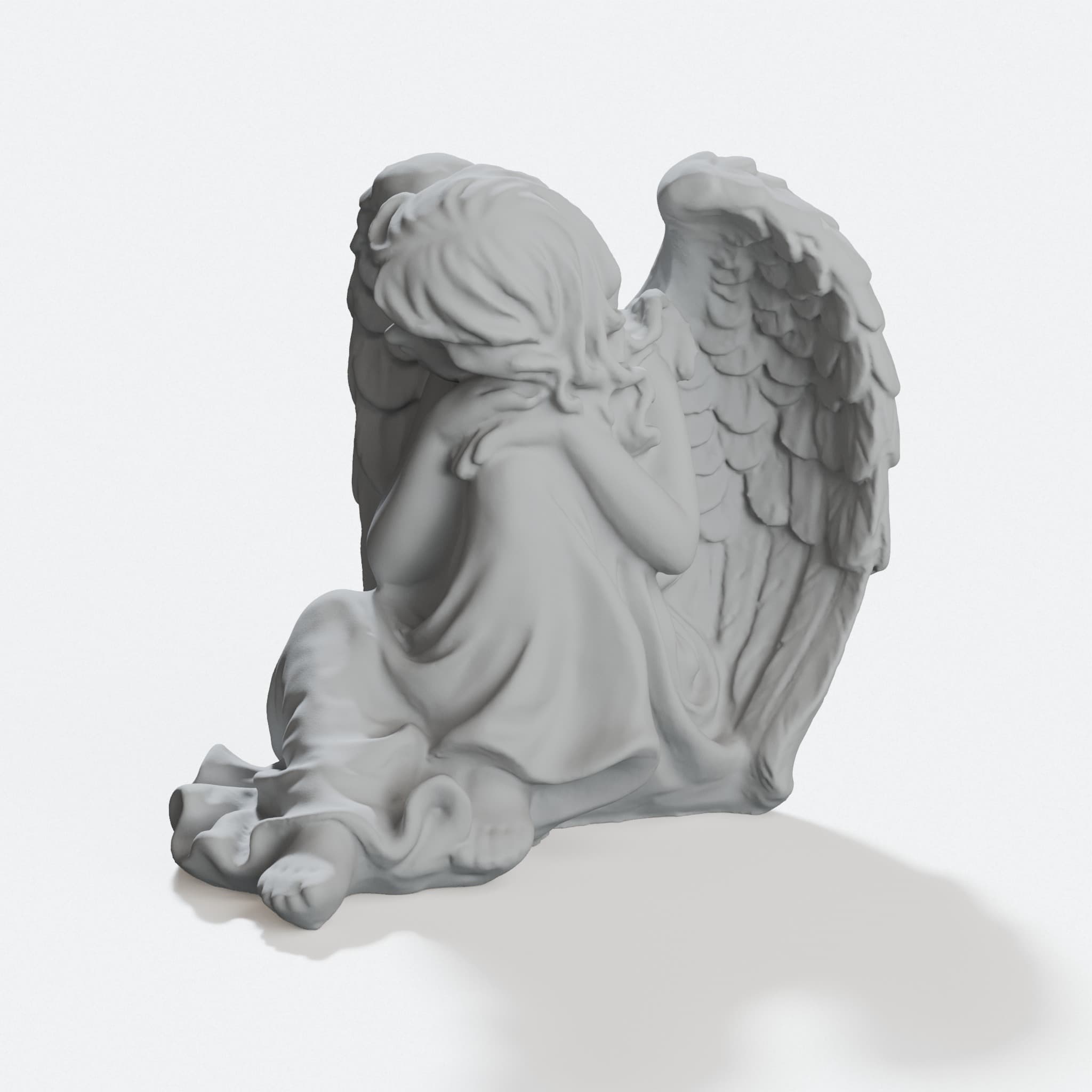 Sitting Angel Statue for Memorial and Decor, hero tilt