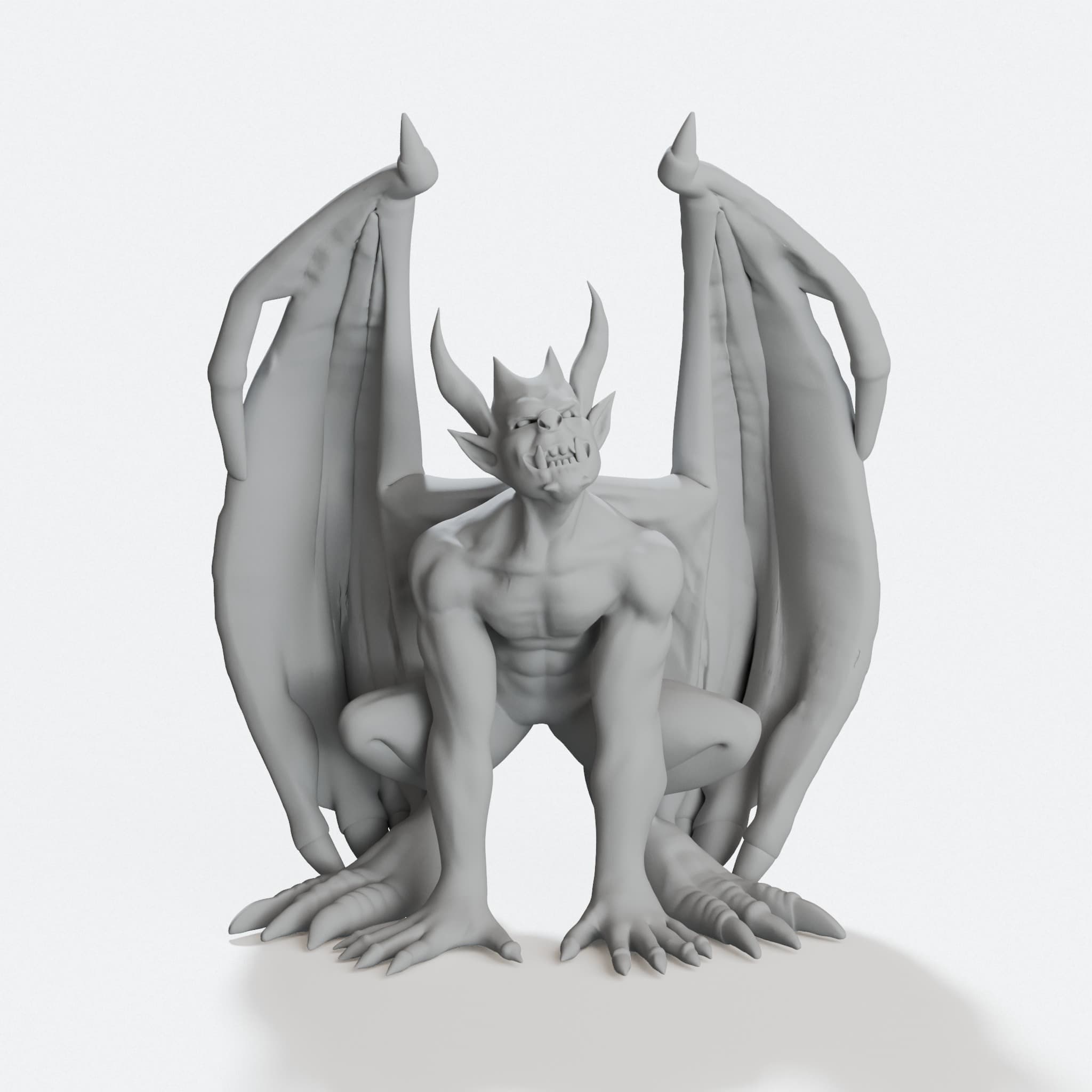 Gargoyle Support Free 3D Printed Toy, hero tilt