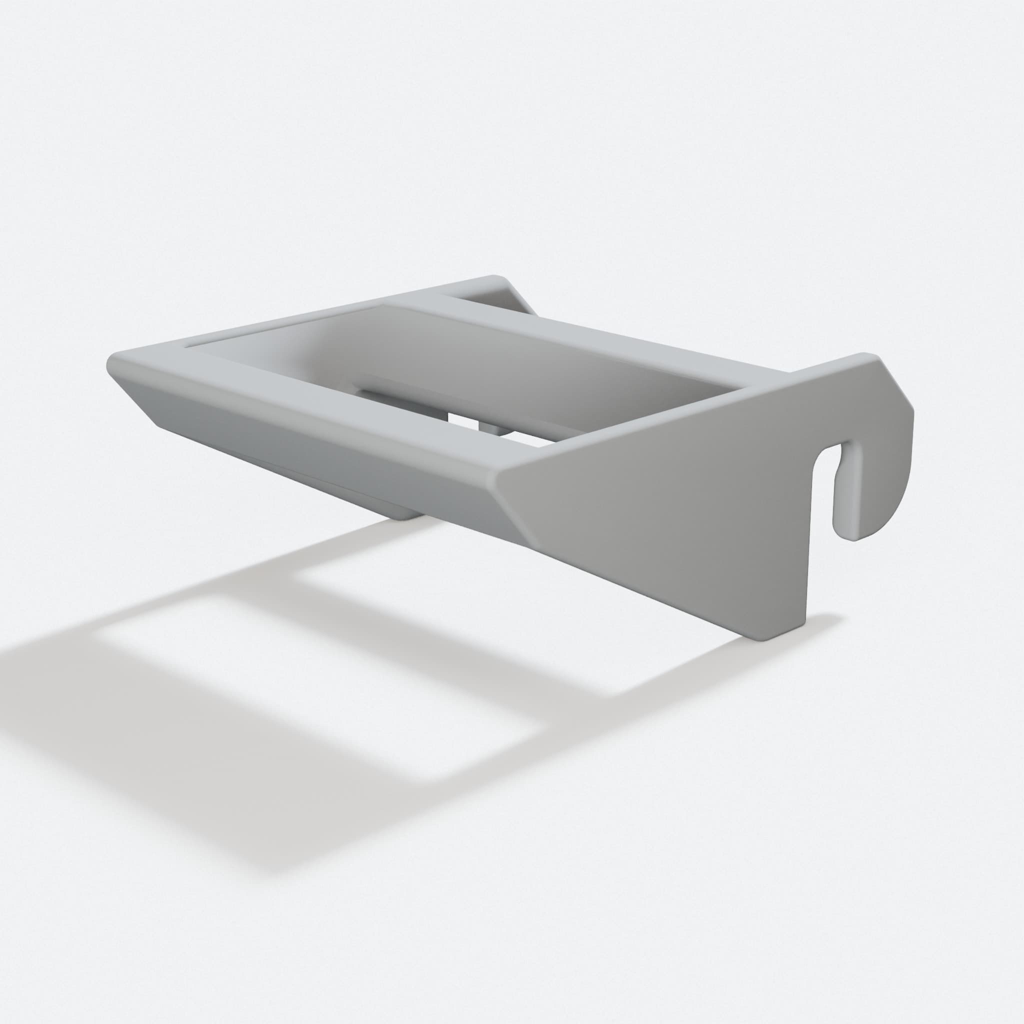 3D Printed Bobbin Holder for IKEA Skadis Pegboard, turn three quarter
