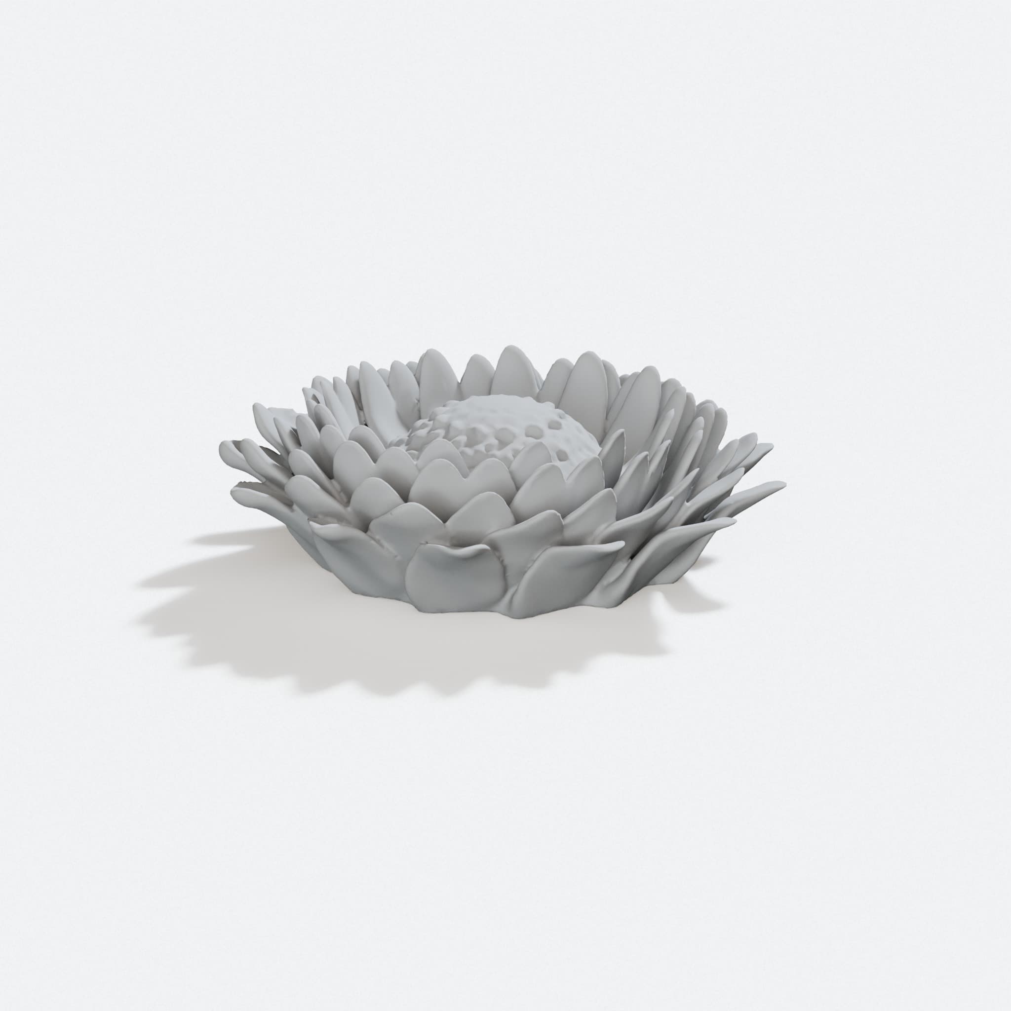 3D Printed Flower Ornament Decor, turn three quarter