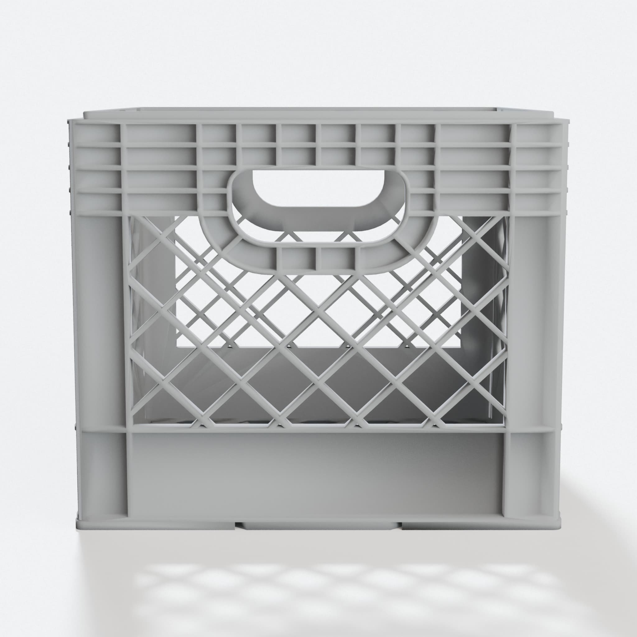 Stackable Milk Crate 3D Printed Organizer, hero tilt