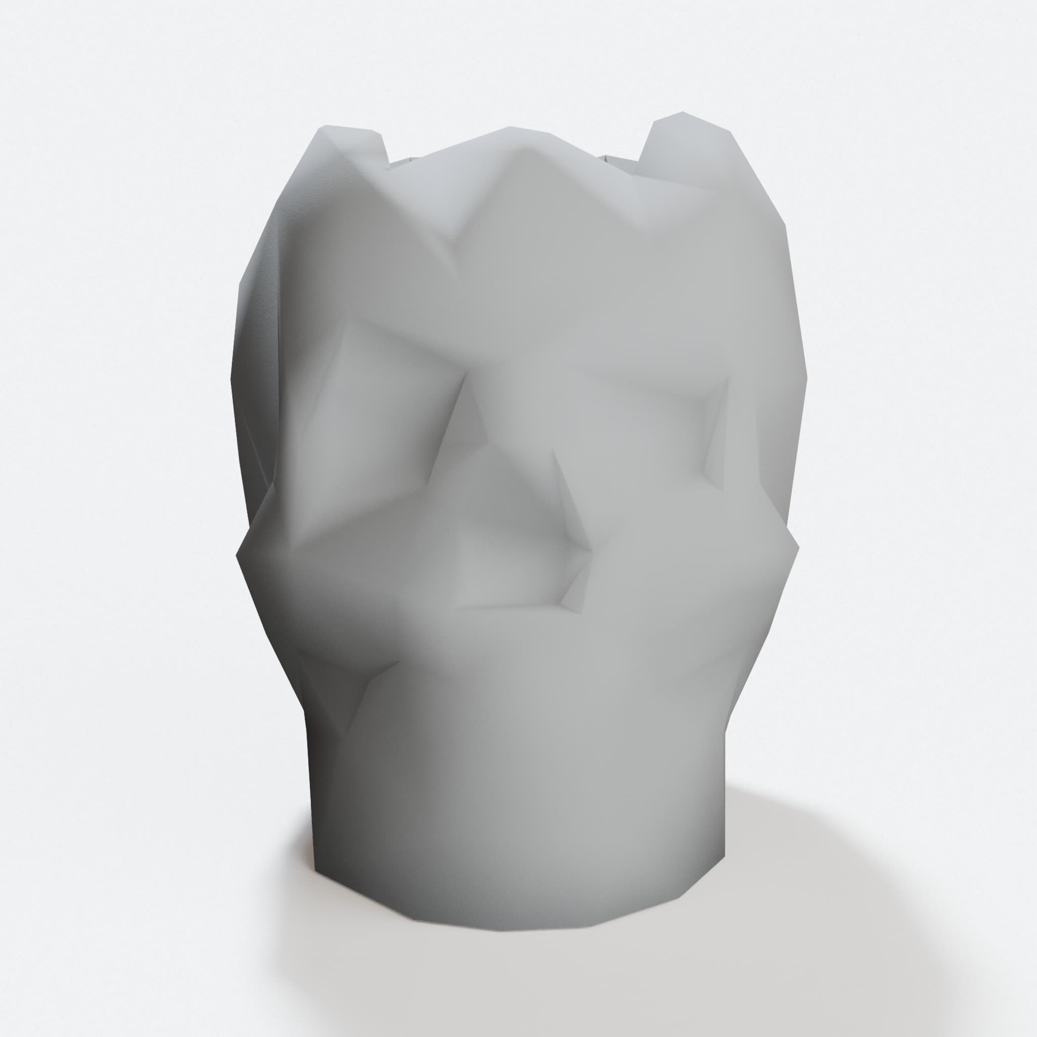 Low Poly Skull Planter, 3D Printed Home Decor, hero tilt