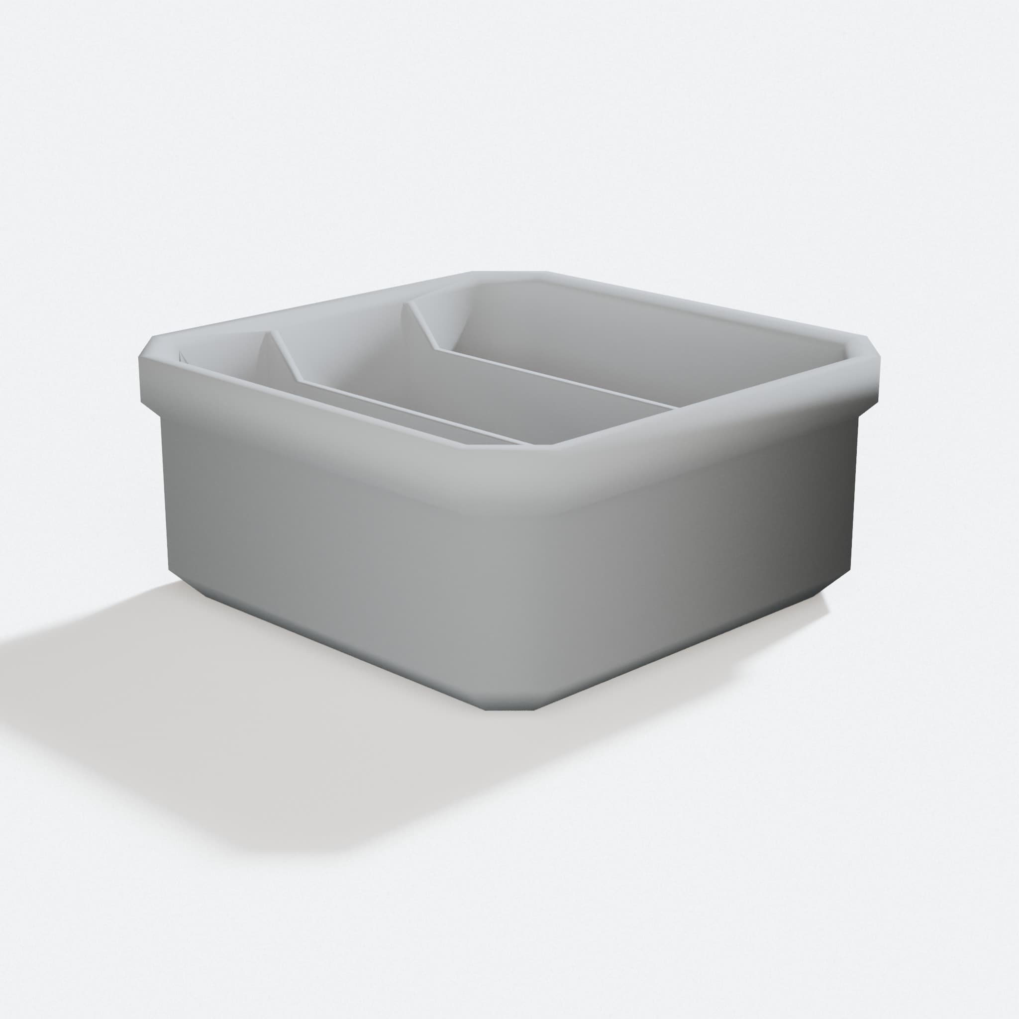 Compatible with Milwaukee Packout Low Profile 3 Long Compartment Bin, turn three quarter