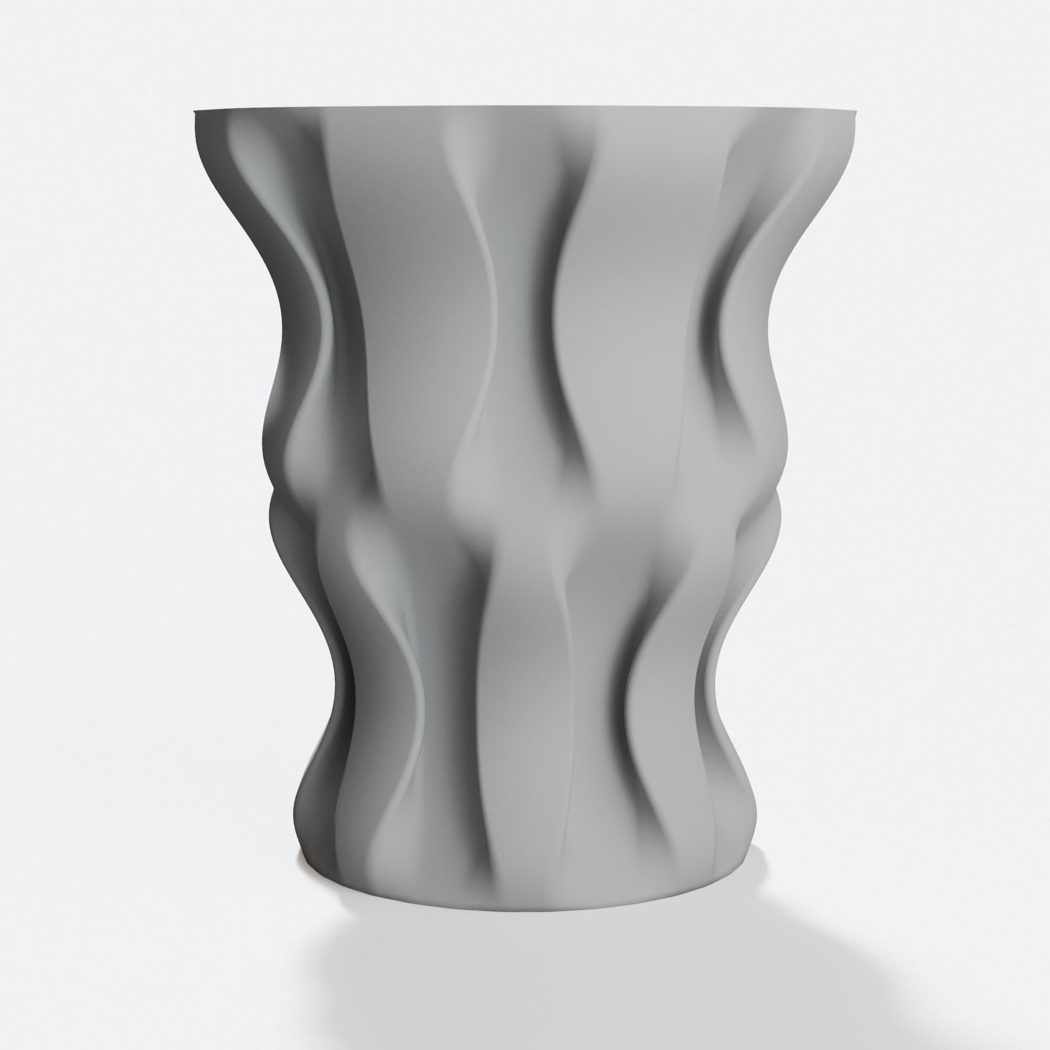 Scripted Fractal Vase – 3D Printed Home Decor