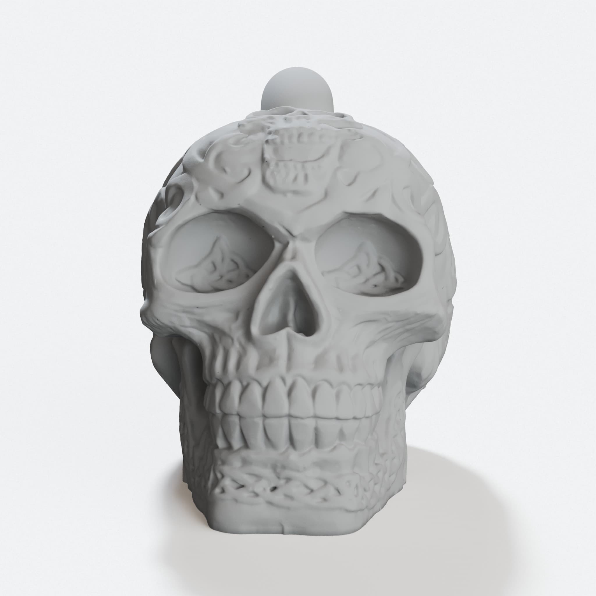 Celtic Skull Keychain, hero tilt