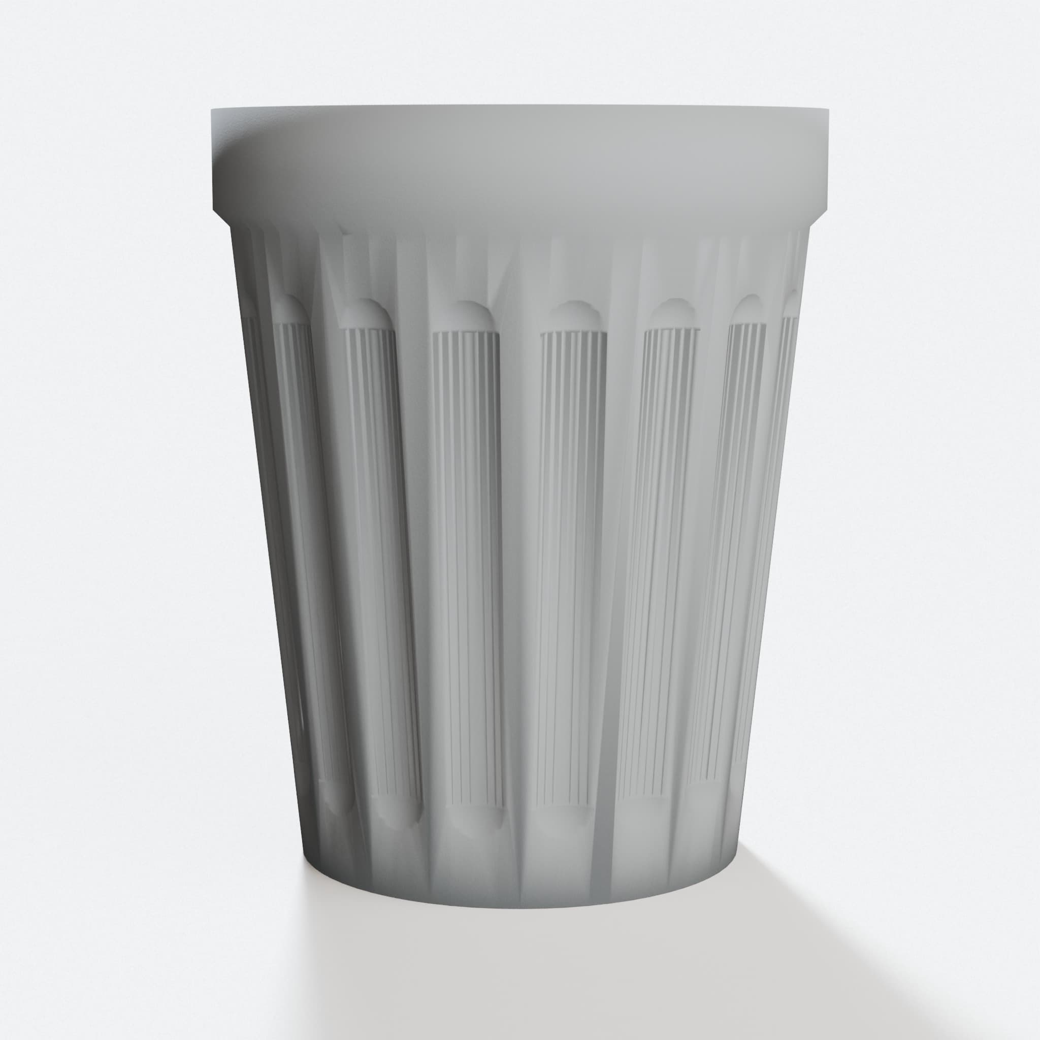 BV3D Desktop Trashcan - 3D Printed Office Accessory, hero tilt