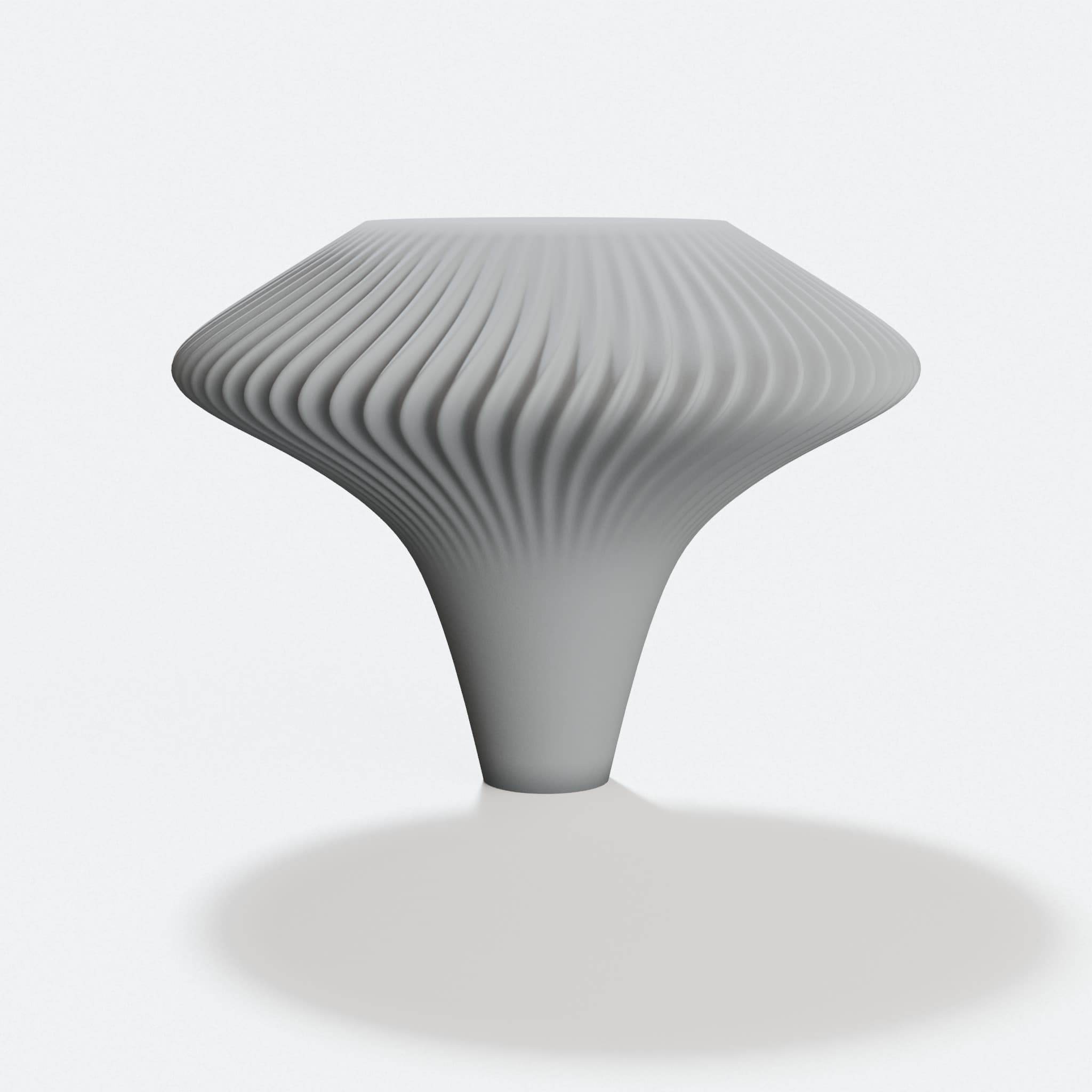 Spiral Lampshade 3D Printed Home Decor Light, hero tilt