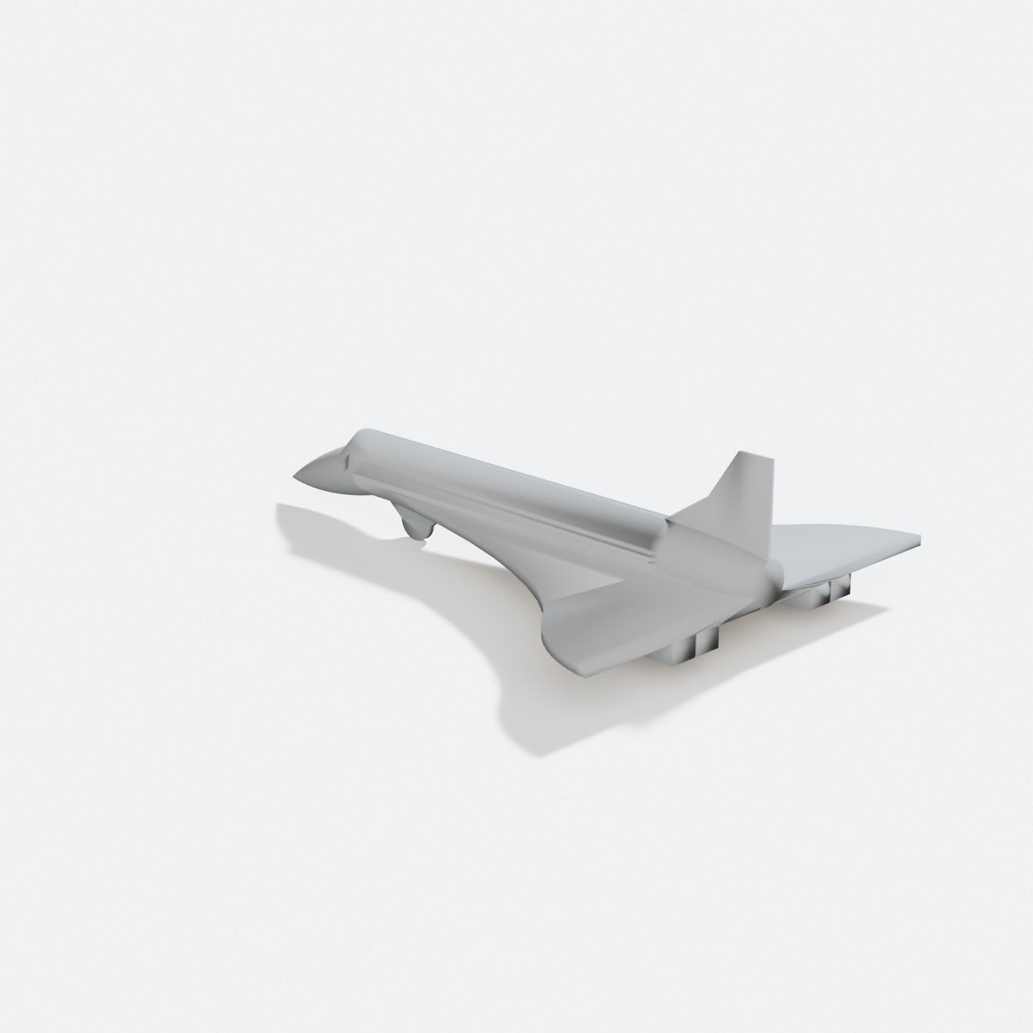 3D Printed Concorde Vase, Home Decor Airplane Model, turn three quarter