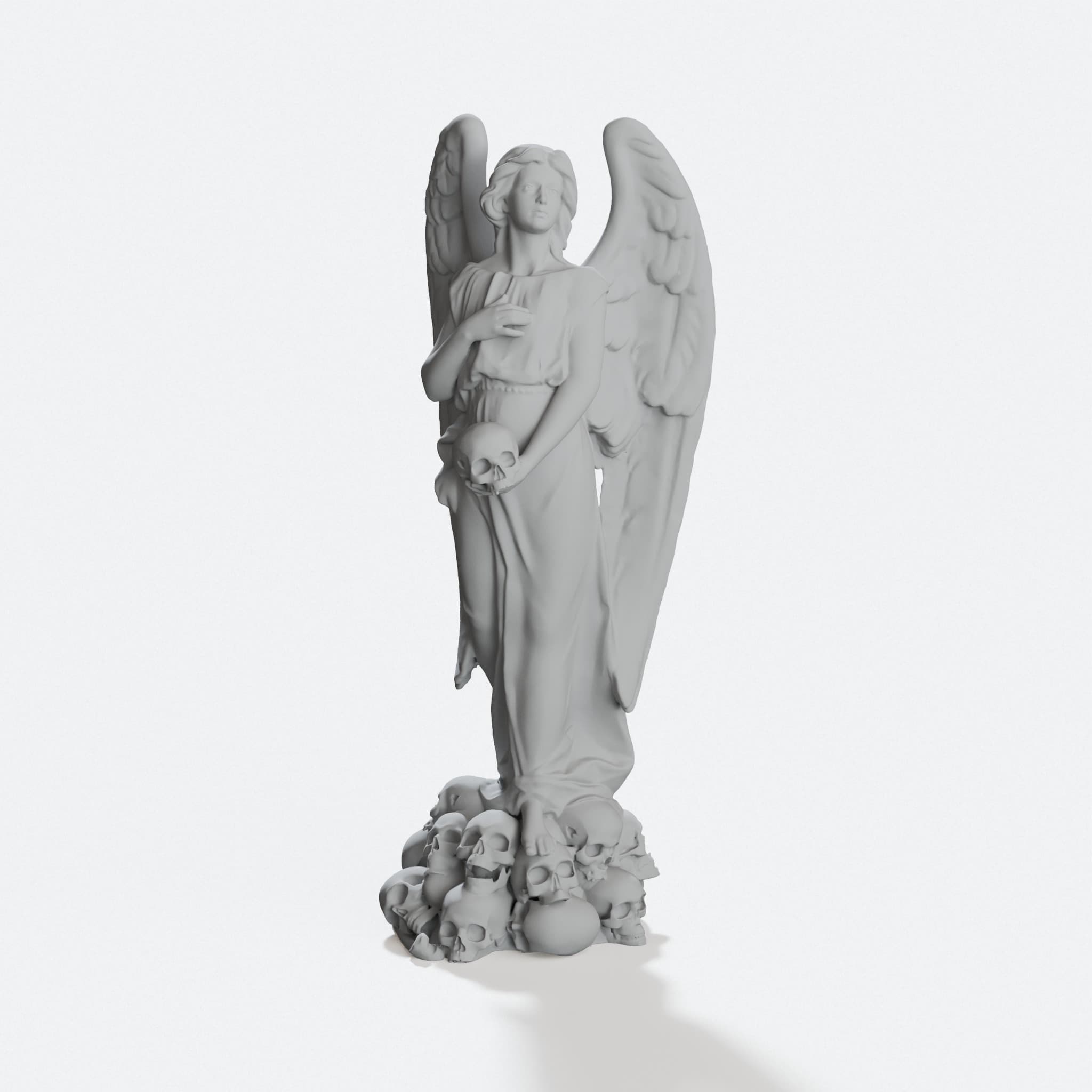Angel of the Dead Sculpture - 3D Printed Ornament, hero tilt