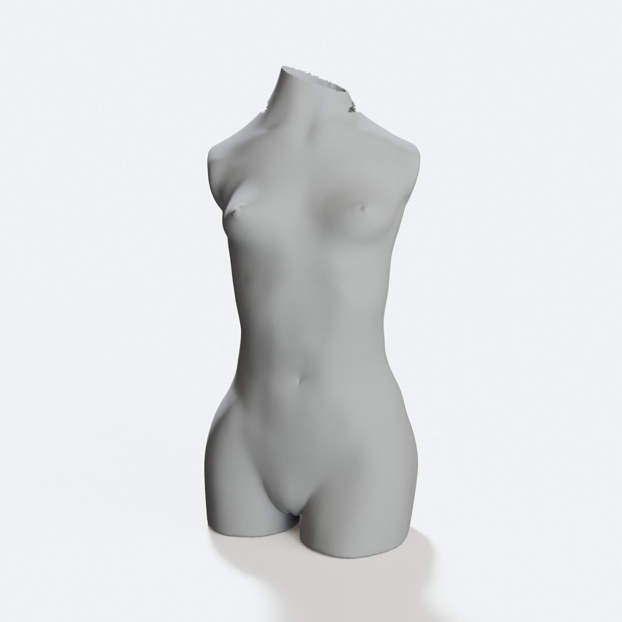 Nude Female Torso Vase, 3D Printed Home Decor, hero tilt