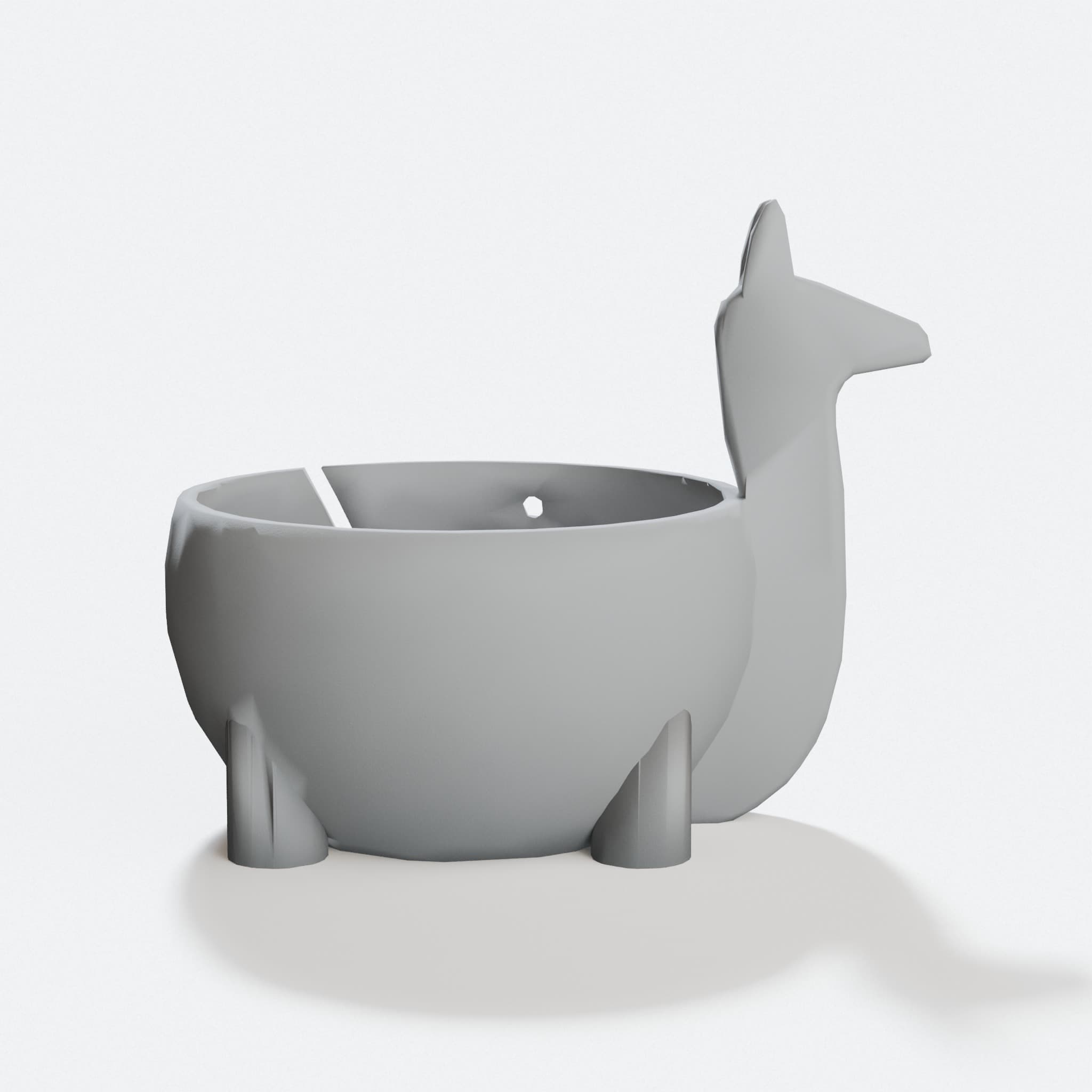 Llama Yarn Crochet Bowl, 3D Printed Home Decor, hero tilt