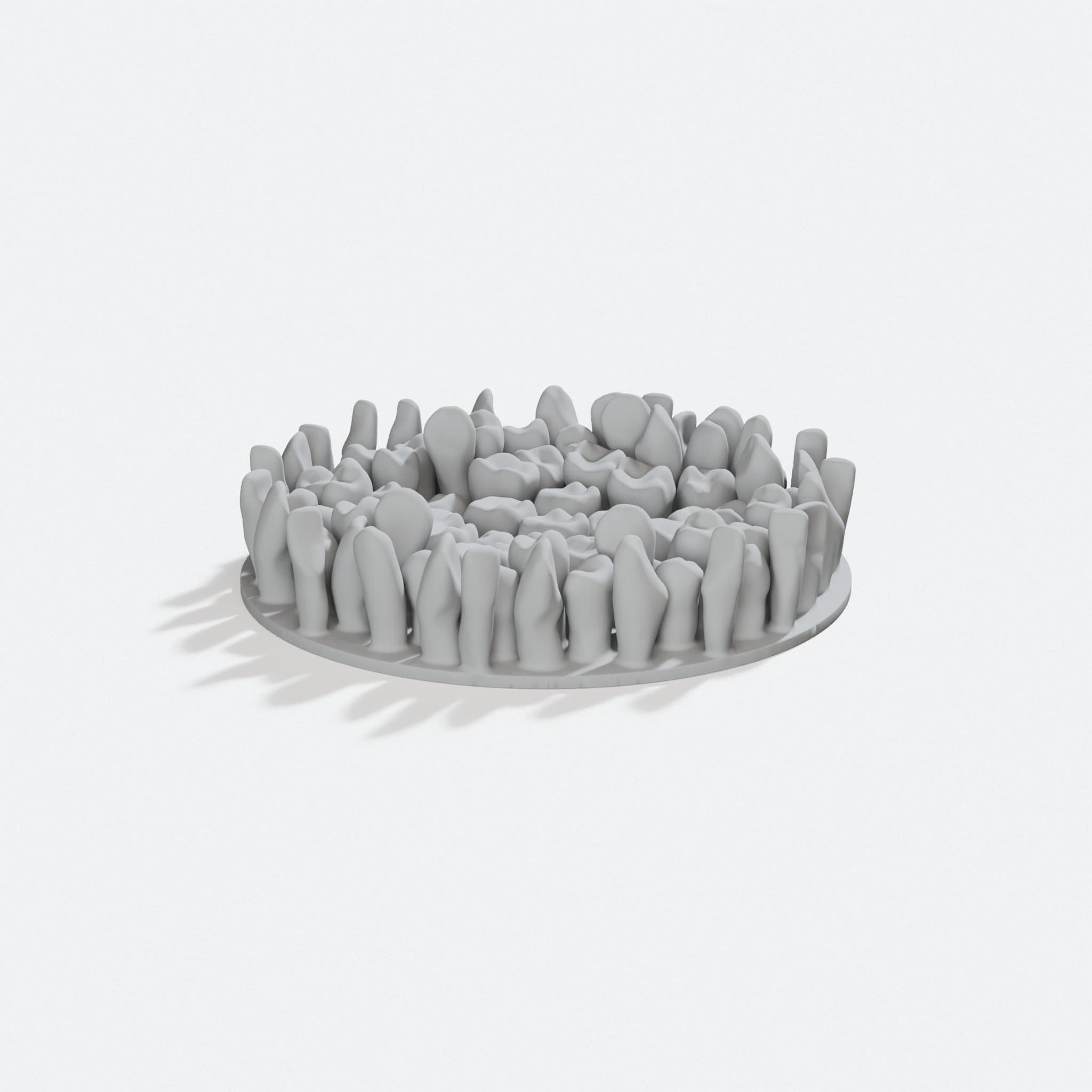 Tooth Dish 3D Printed Home Decor Candy Bowl, turn three quarter