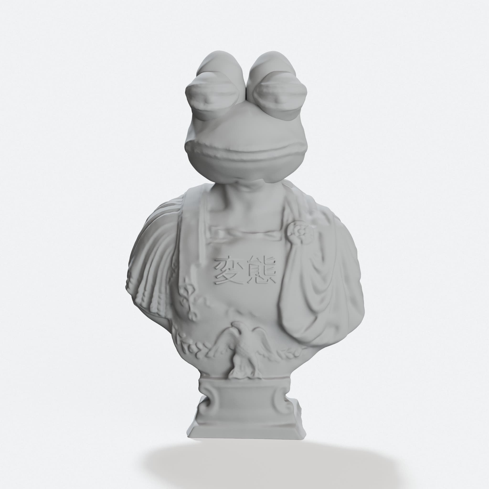 Meme Emperor Pepe 3D Printed Toy Figure, hero tilt