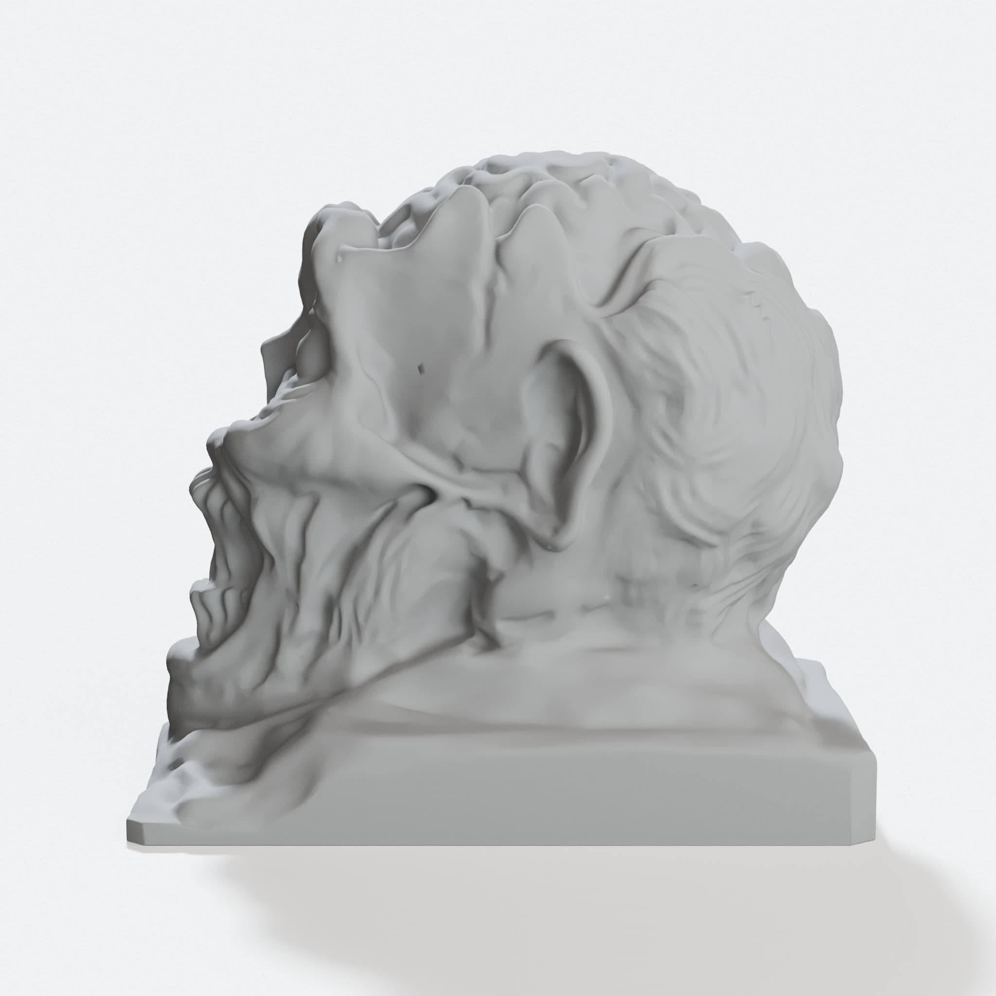 Brain Zombie 3D Printed Ornament or Candy Bowl, hero tilt
