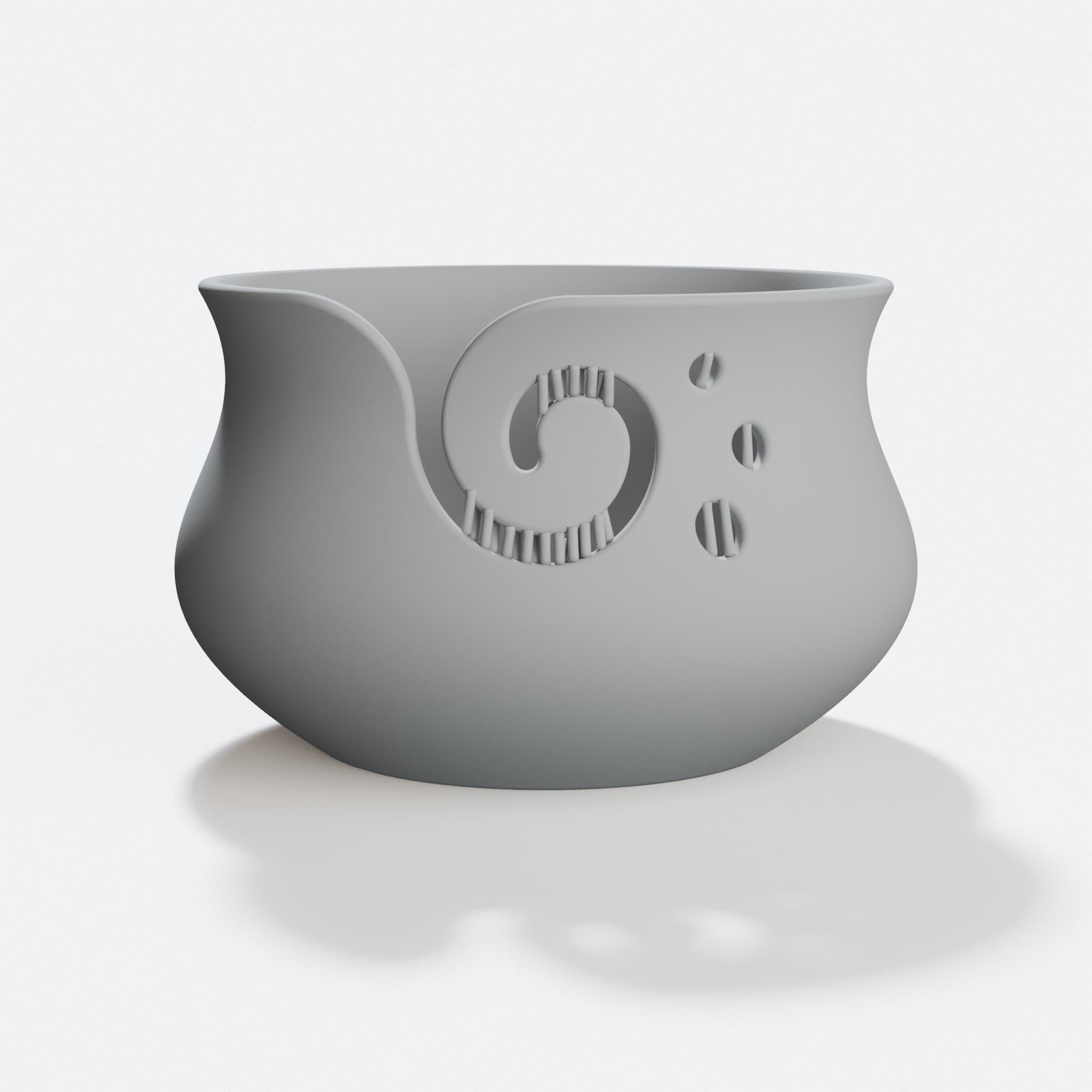 Yarn Bowl 3D Printed Home Decor with Custom Supports, hero tilt
