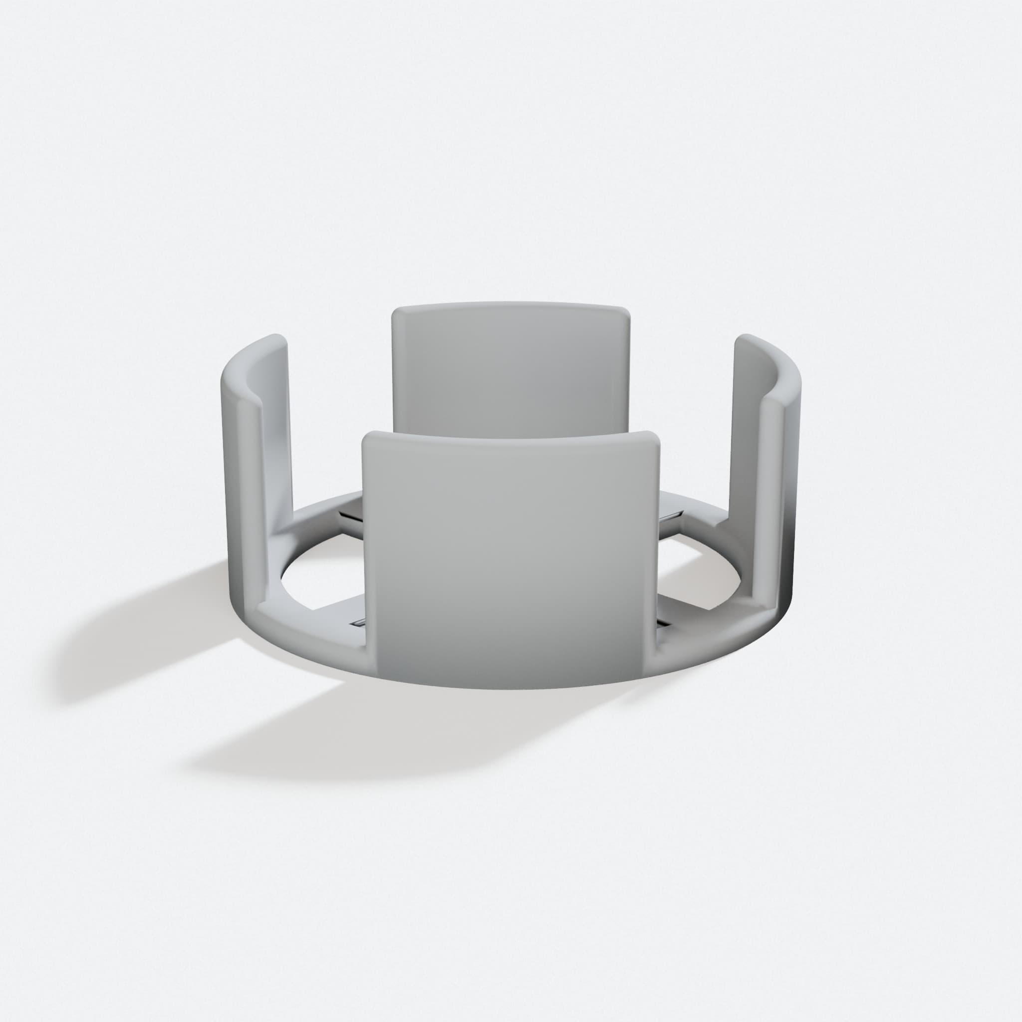 3D Printed Coaster Holder for 6 Drink Coasters, turn three quarter