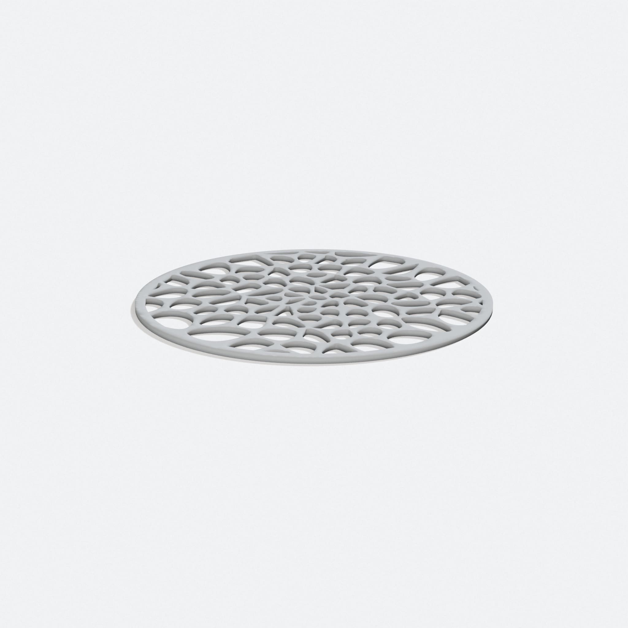 Voronoi Pattern Drink Coaster Set, turn three quarter