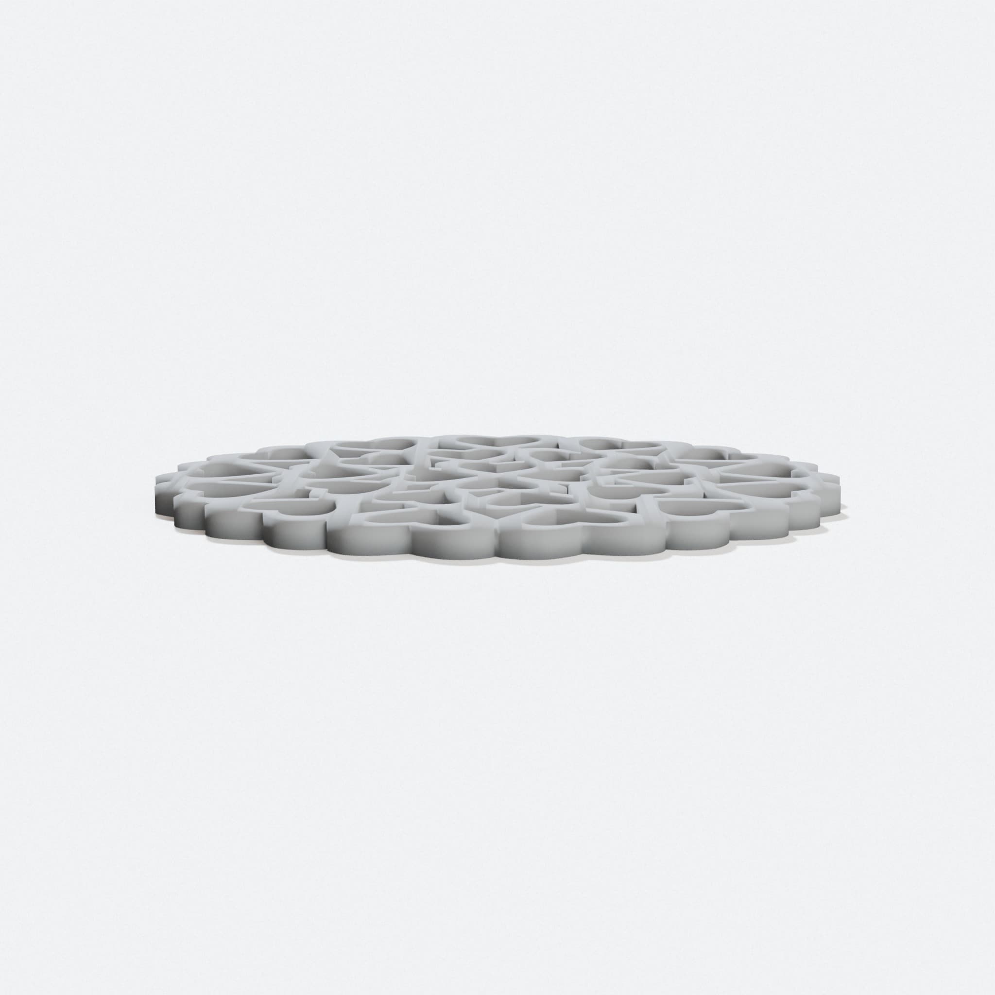 Hearts Drink Coaster; 3D Printed Home Decor, hero tilt