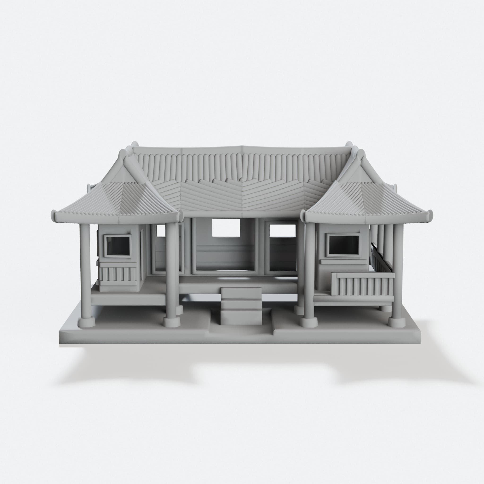 Traditional Korean House 3D Printed Home Decor, hero tilt