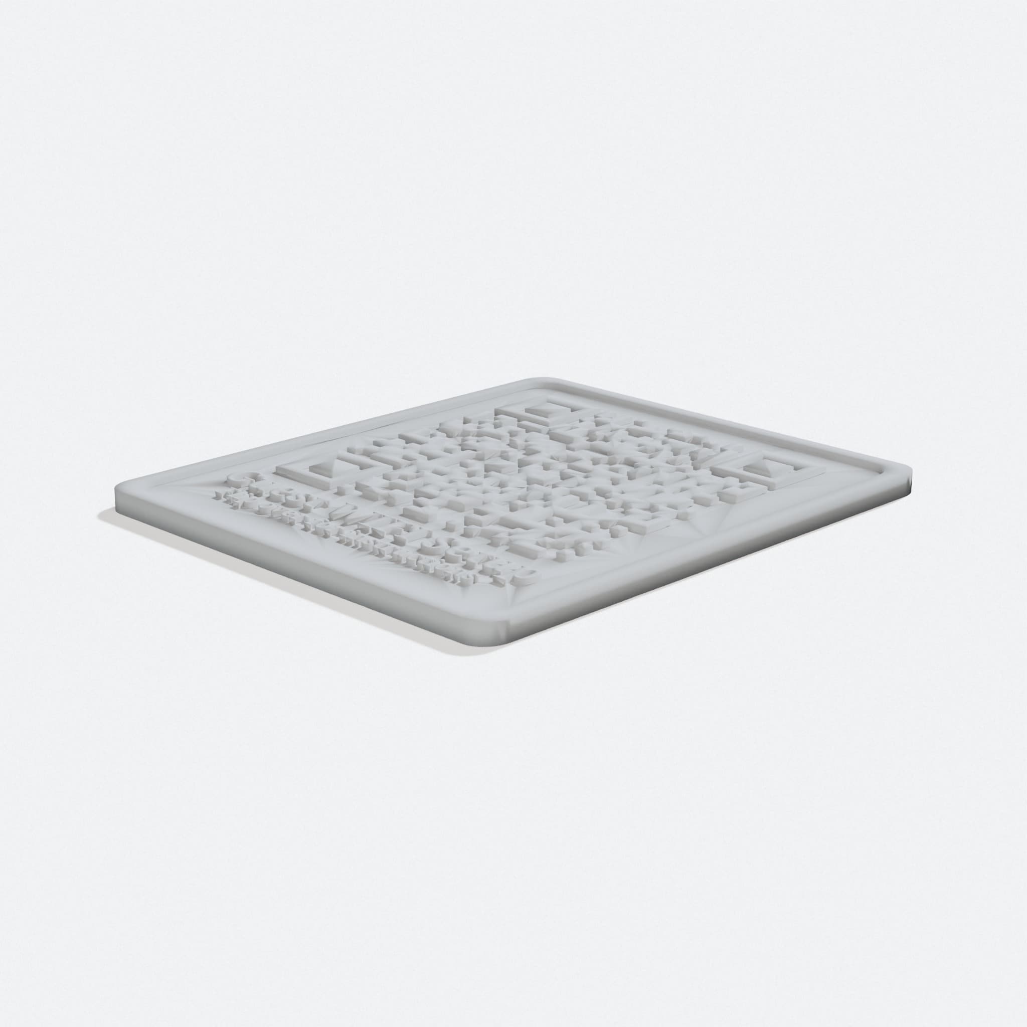 Rick Roll Guest WiFi 3D Printed Plaque, turn three quarter