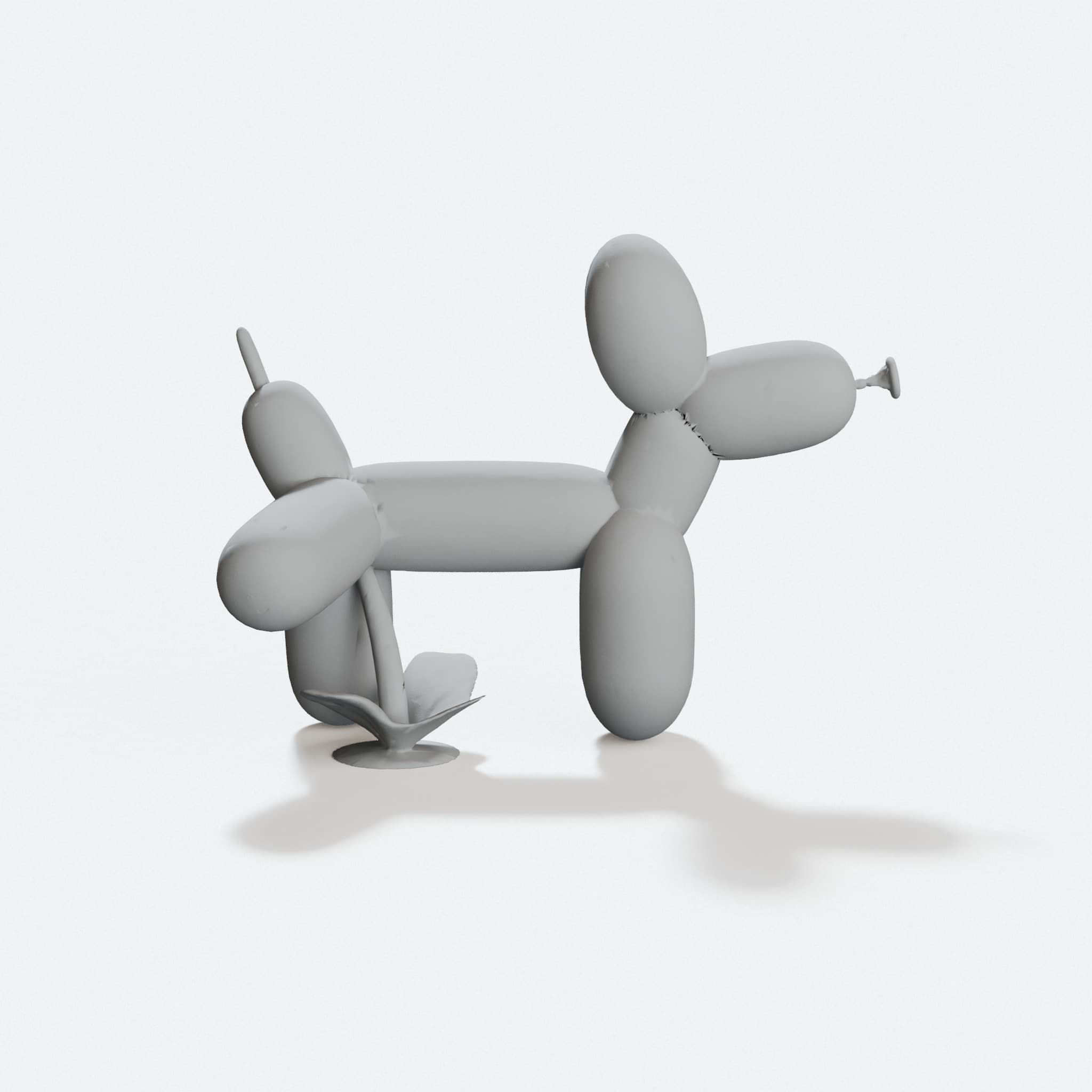 Peeing Balloon Dog 3D Printed Toy, hero tilt