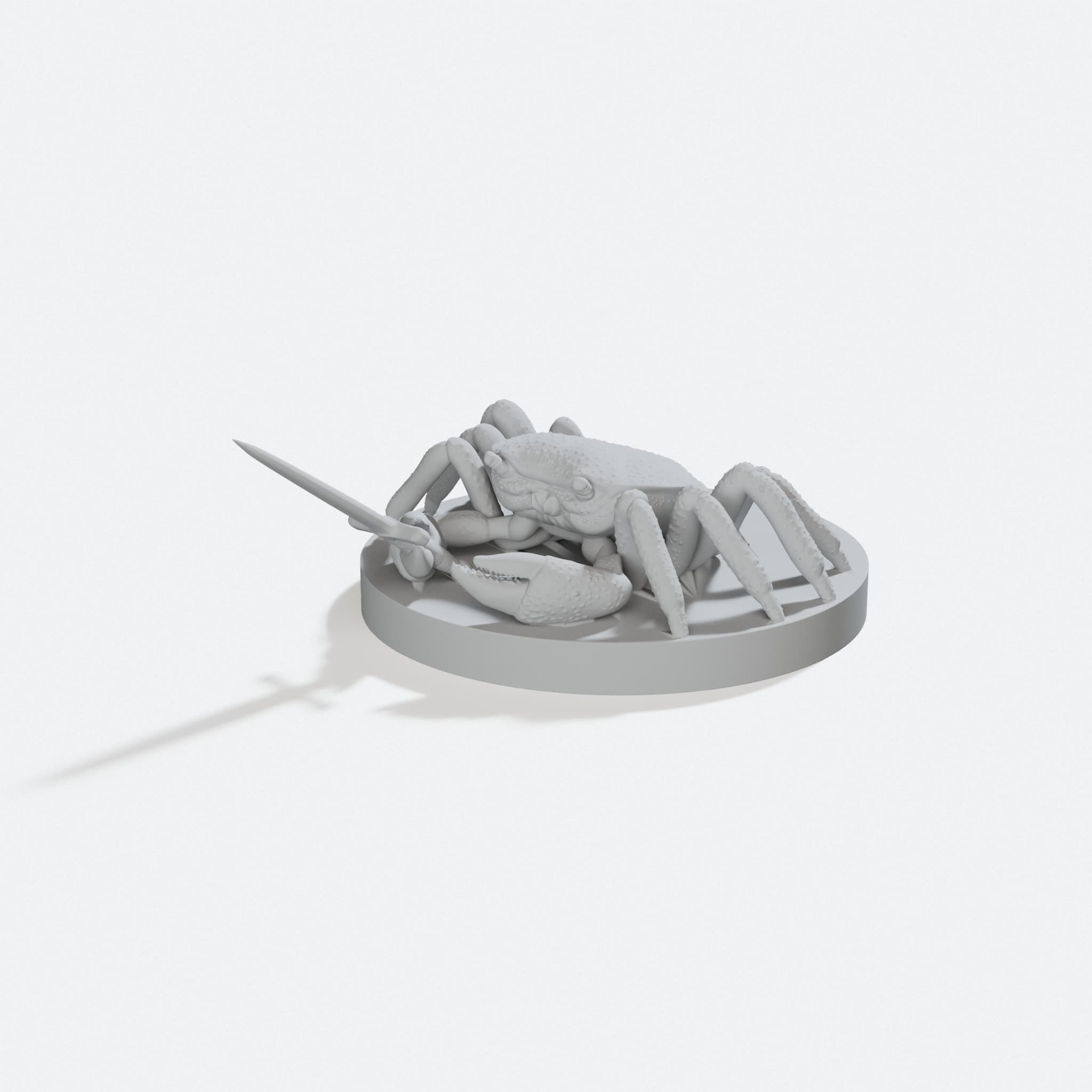 Crab with a Knife 3D Printed Toy, turn three quarter