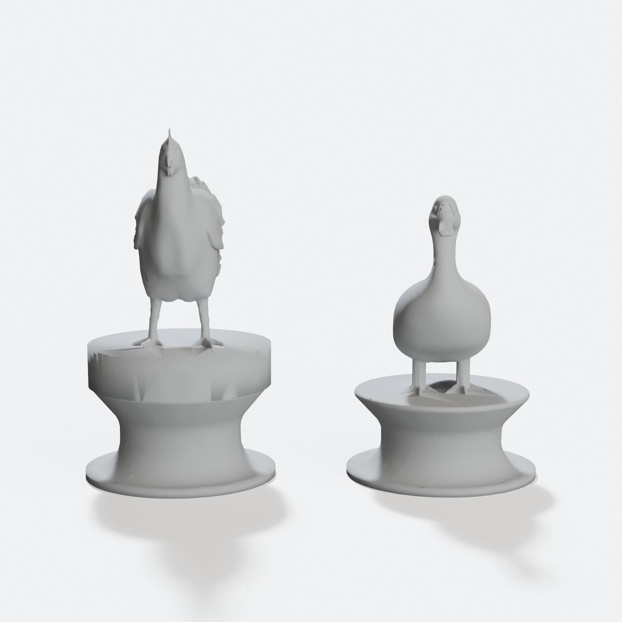 Chicken and Duck Croc Charms, 3D Printed Gifts, hero tilt