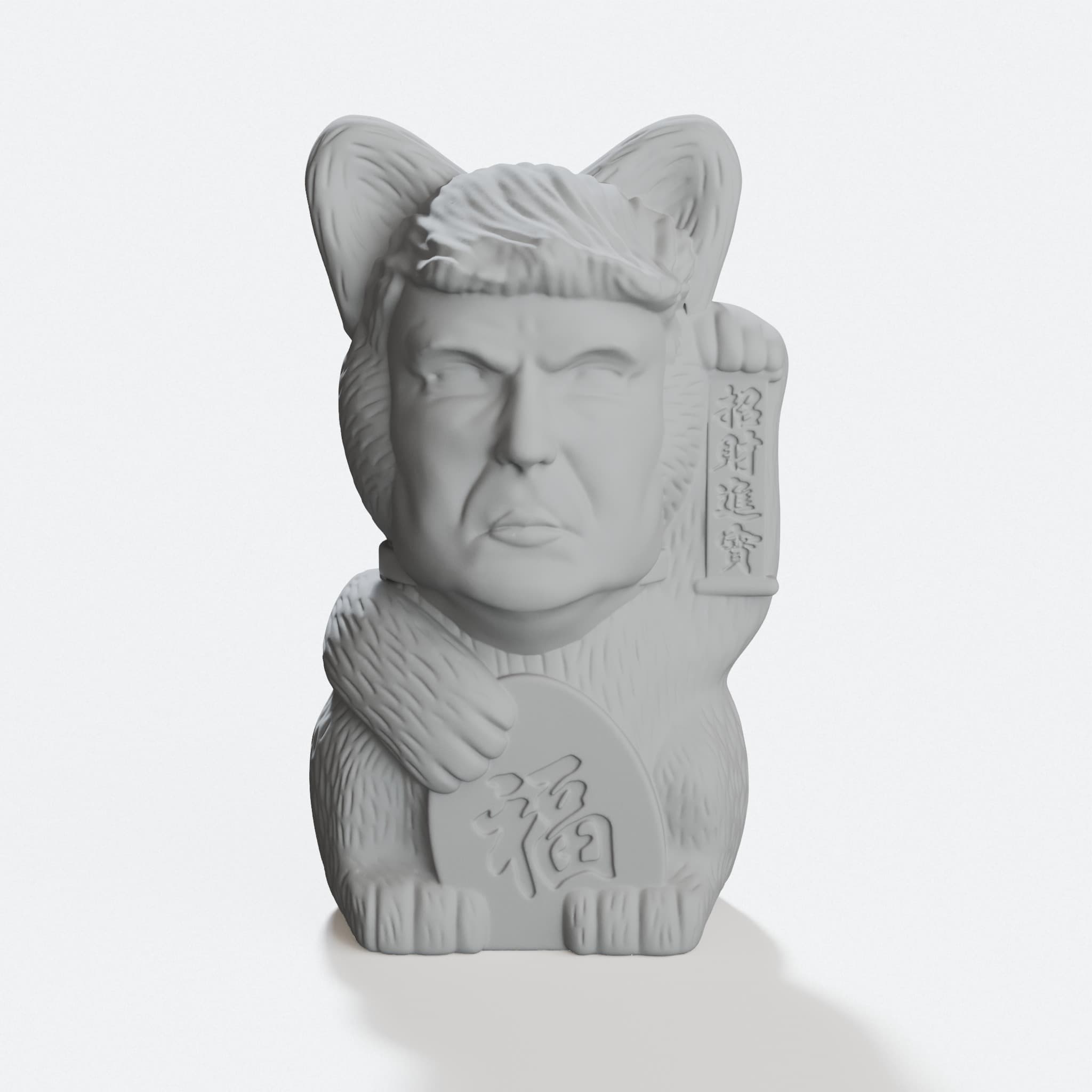 Cat Trump 3D Printed Home Decor Statue, hero tilt
