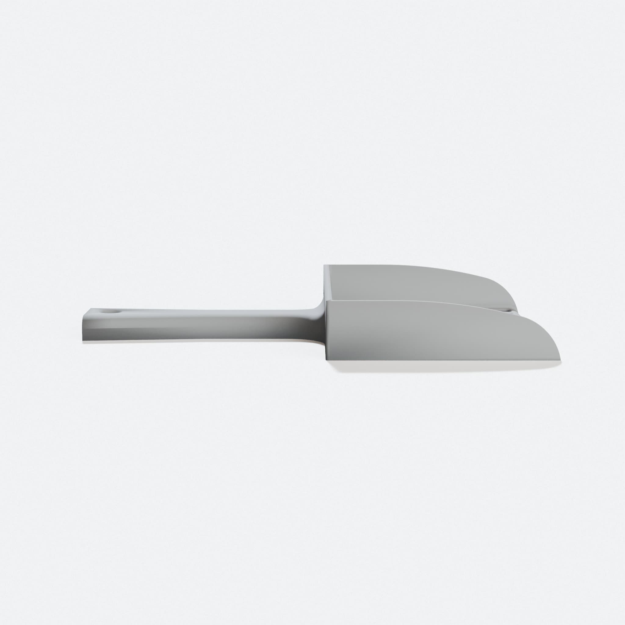 3D Printed Cat Litter Scoop for Pellets, hero tilt