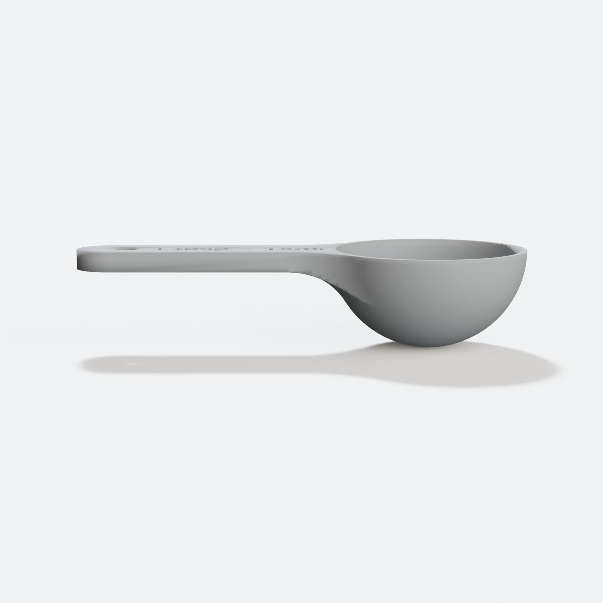 3D Printed Tablespoon Kitchen Scoop, hero tilt
