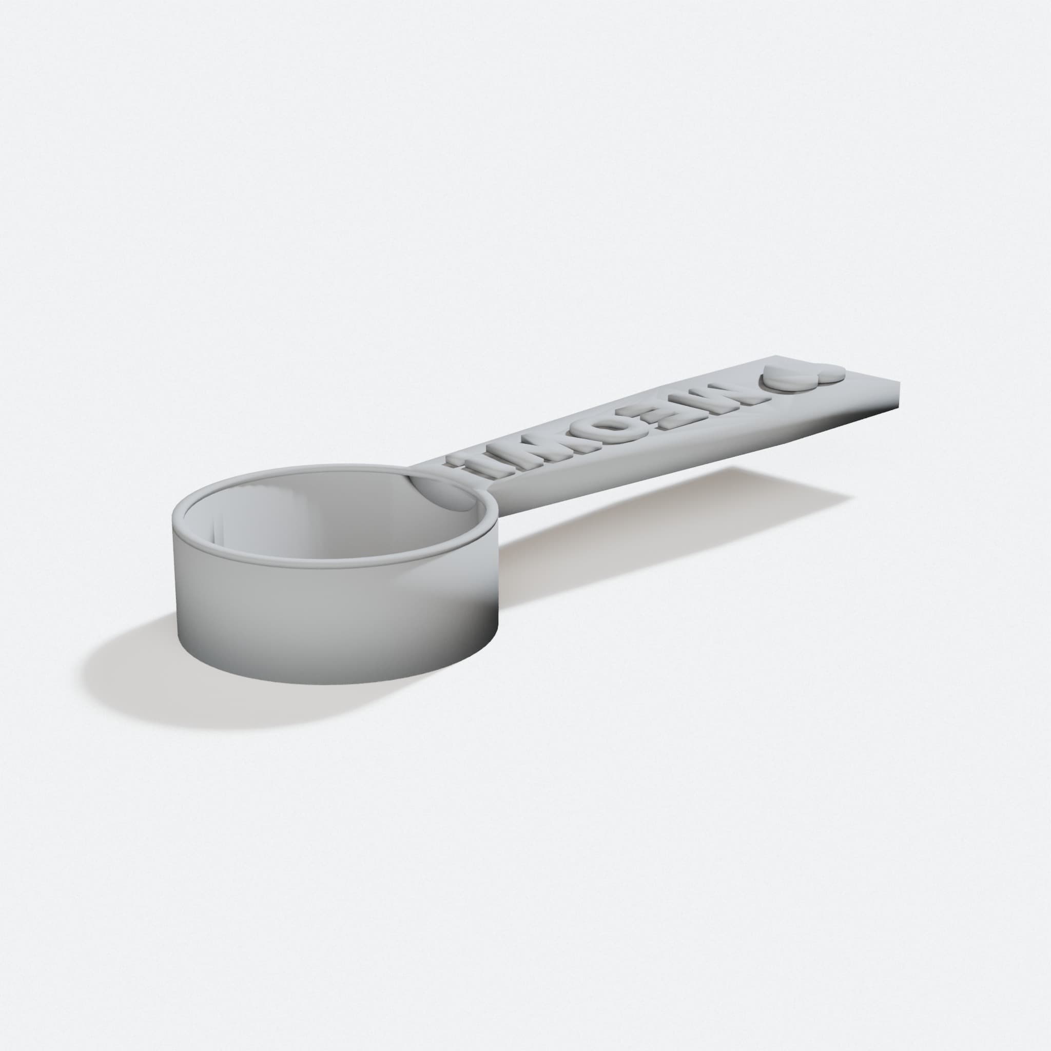 Heart Shaped Cat Food Scoop 1/6 Cup, turn three quarter