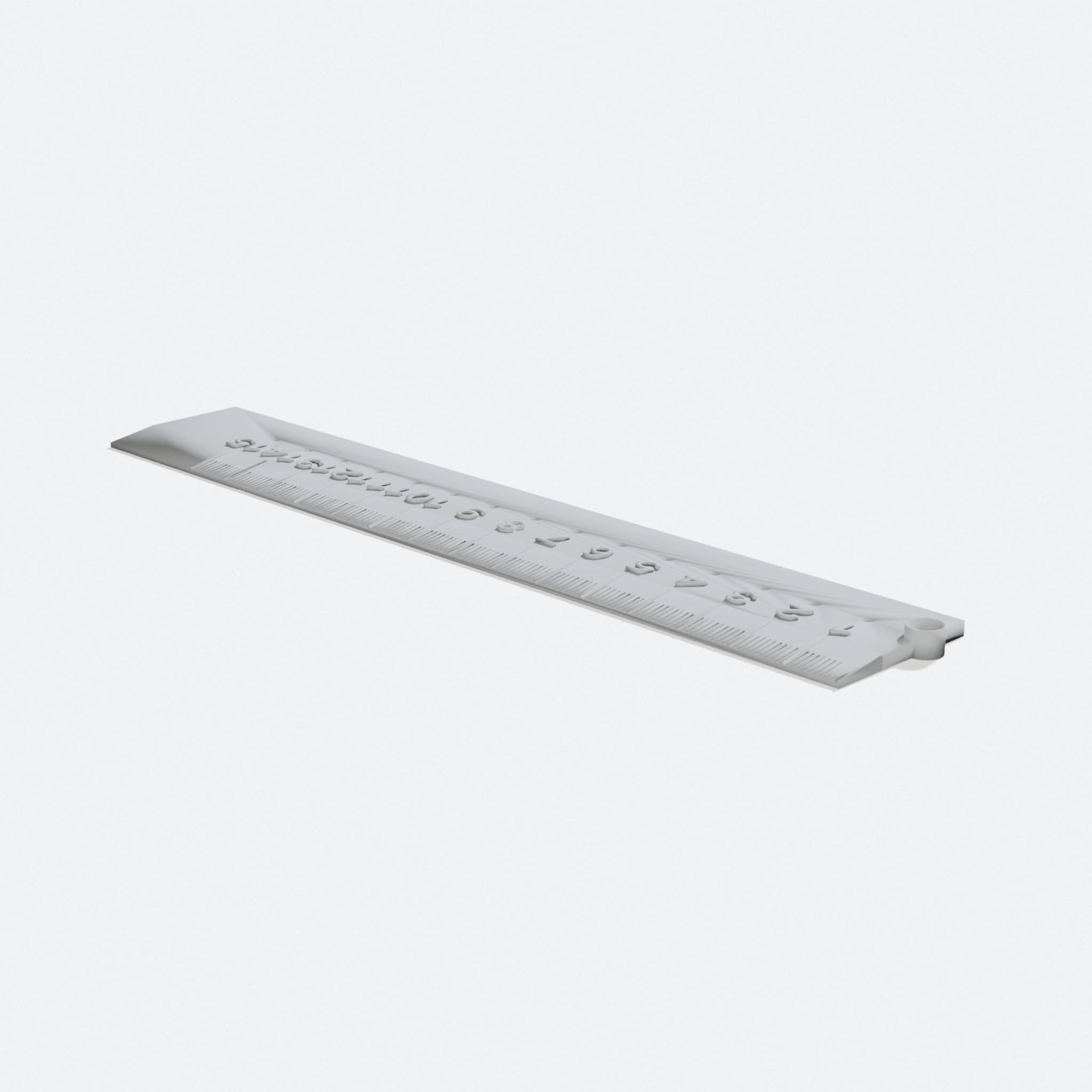 Ruler+Compass 3D-Printed Geometry Tool Set, turn three quarter