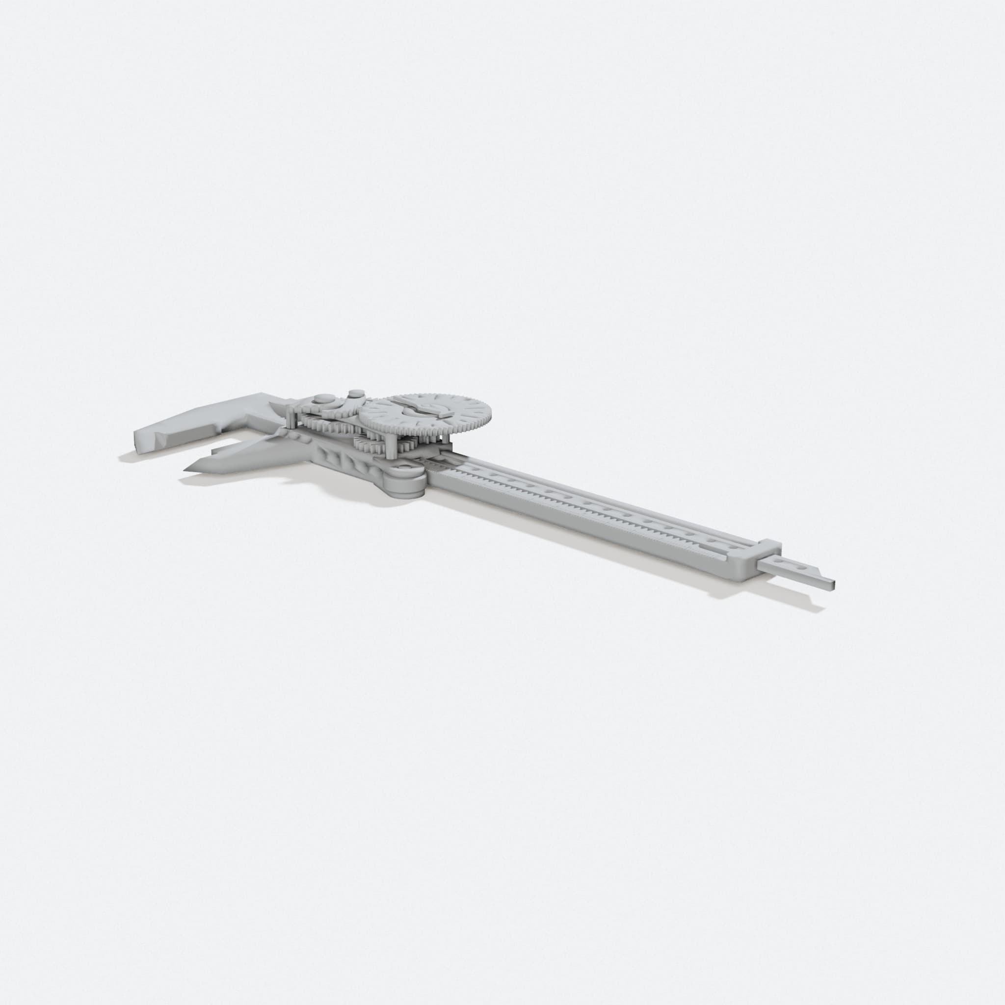 Remix Dial Caliper, 3D Printed Workshop Tool, turn three quarter
