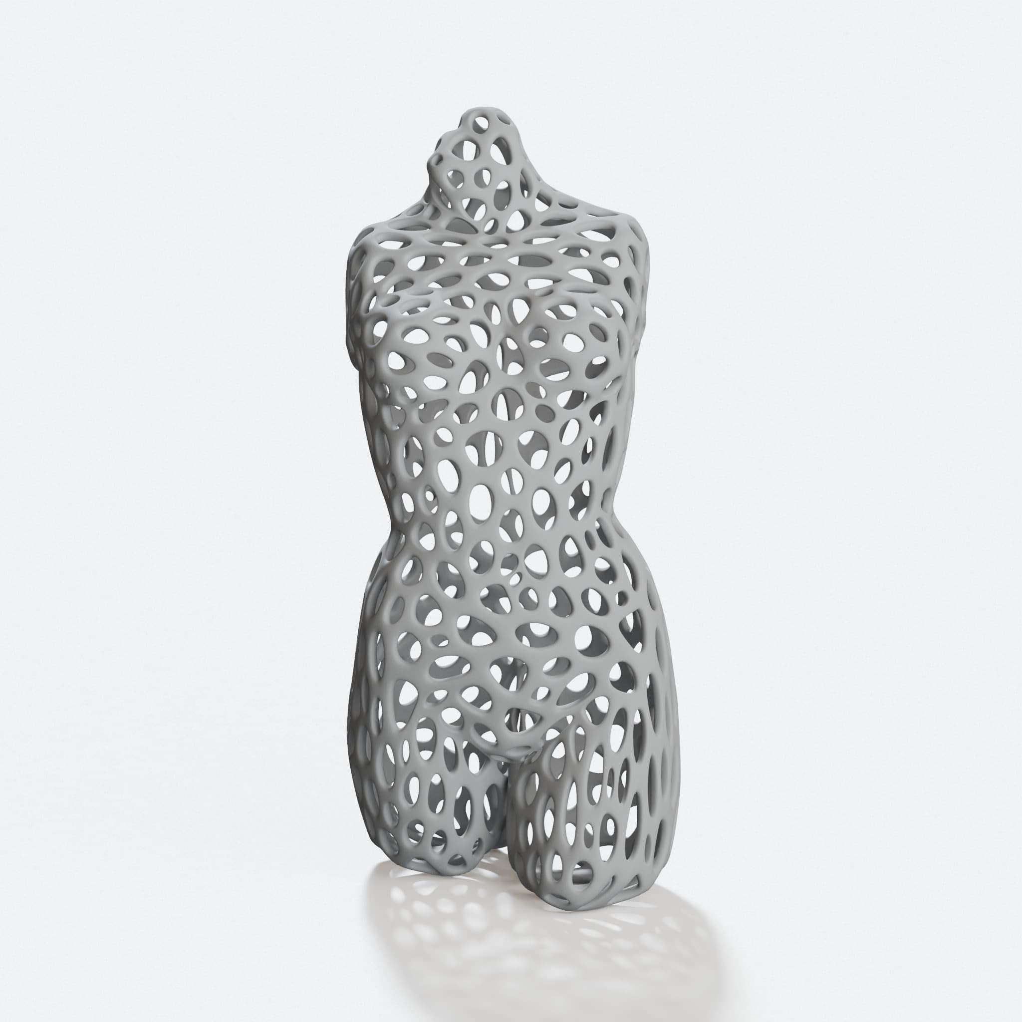 Pink Panther Woman Voronoi Sculpture - 3D Printed Home Decor, hero tilt
