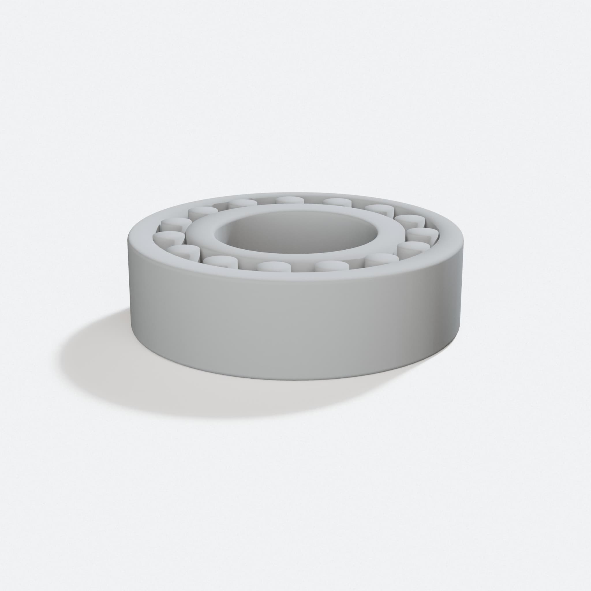 3D Printed 6003 Bearing Toy, Printable Jet Engine Part, turn three quarter