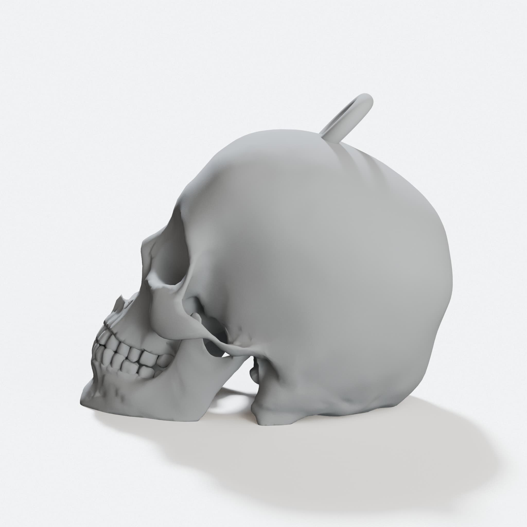 Skull Keychain 3D Printed Toy from the US, hero tilt