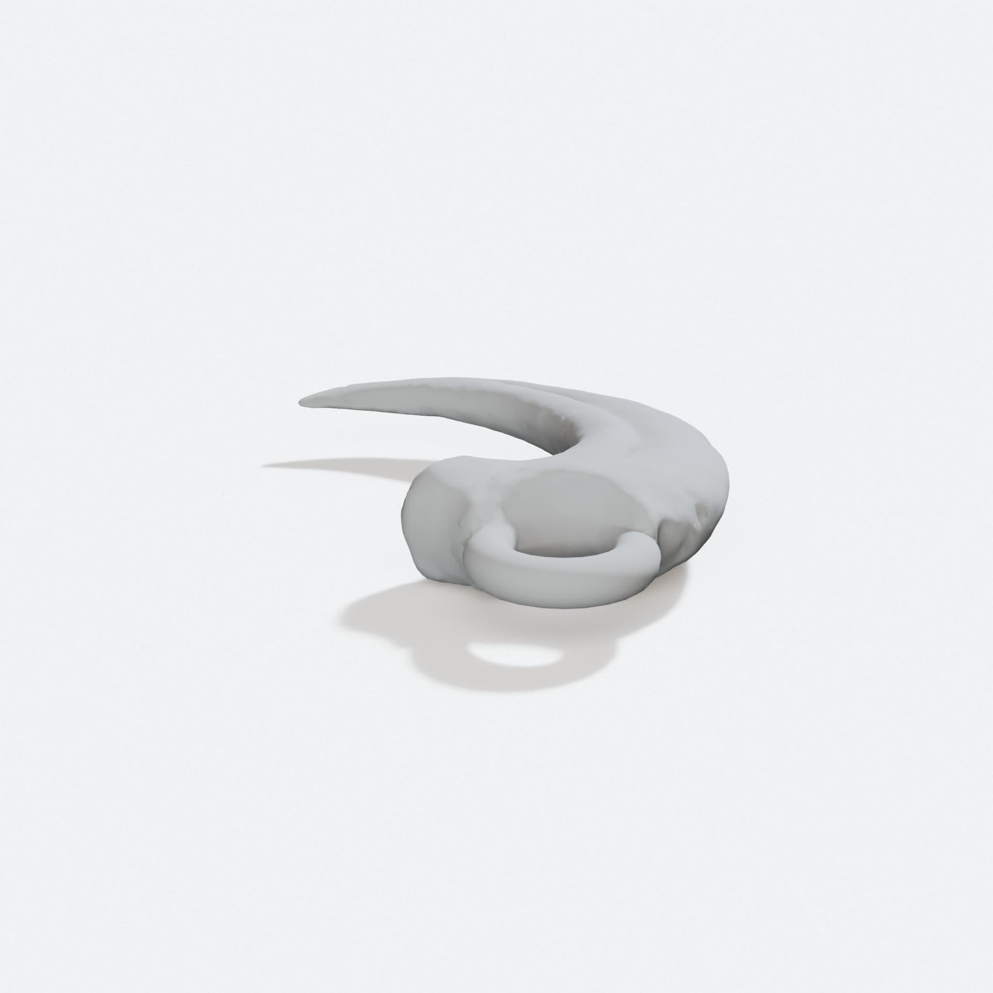 Velociraptor Claw Keychain 3D Printed Toy, turn three quarter