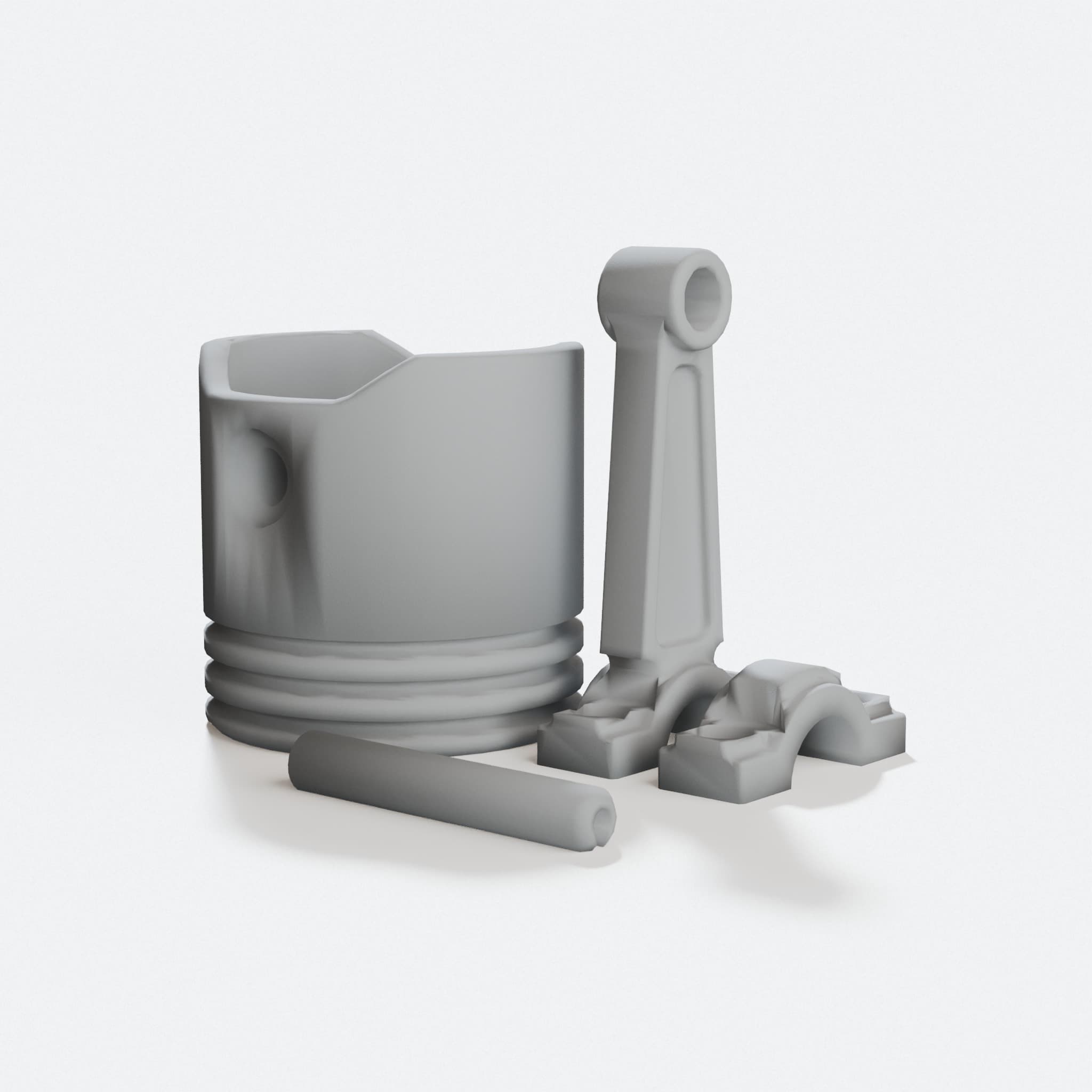 Piston Keychain 3D Printed Toy from the US, hero tilt