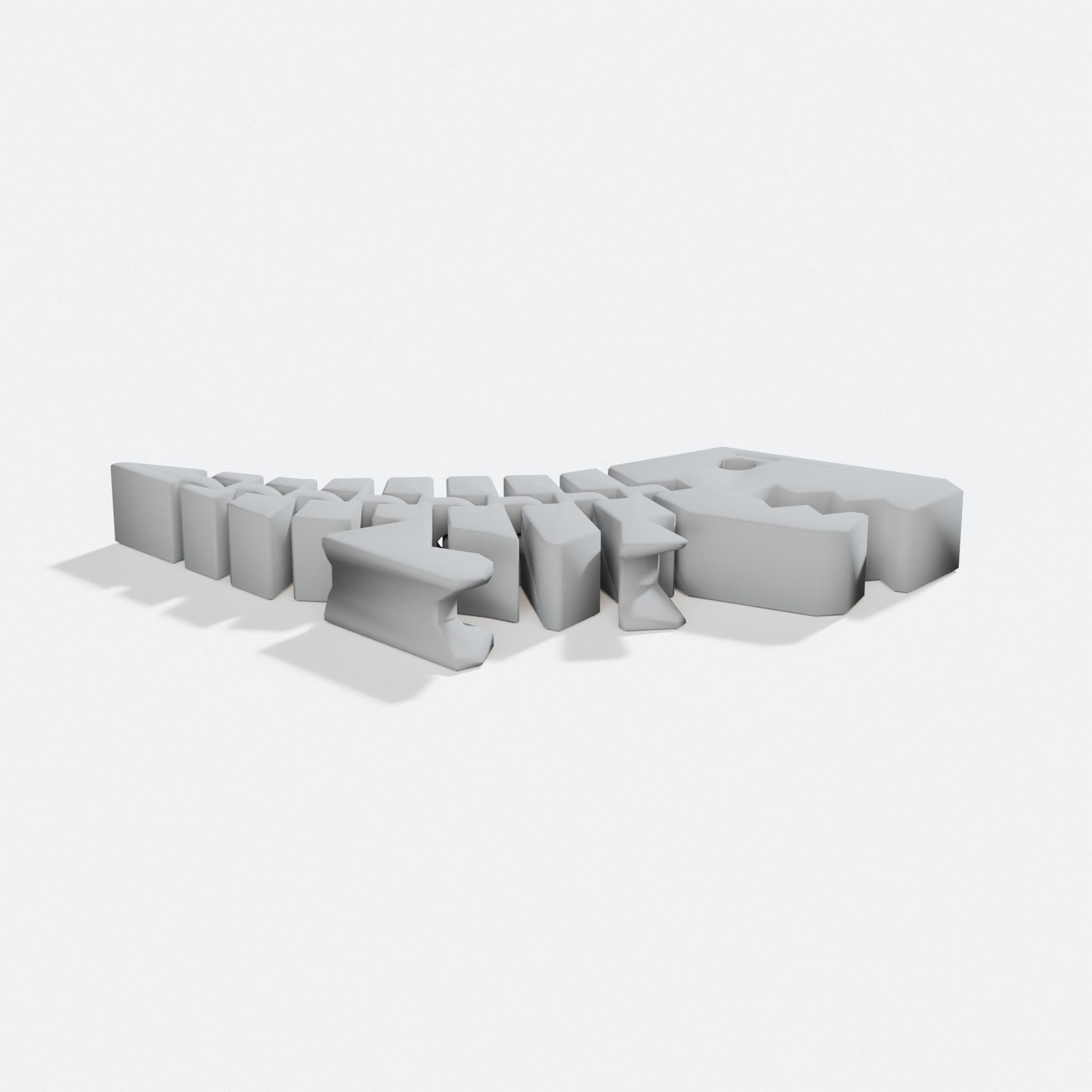 Flexi Rexi Keychain, 3D Printed Toys, turn three quarter