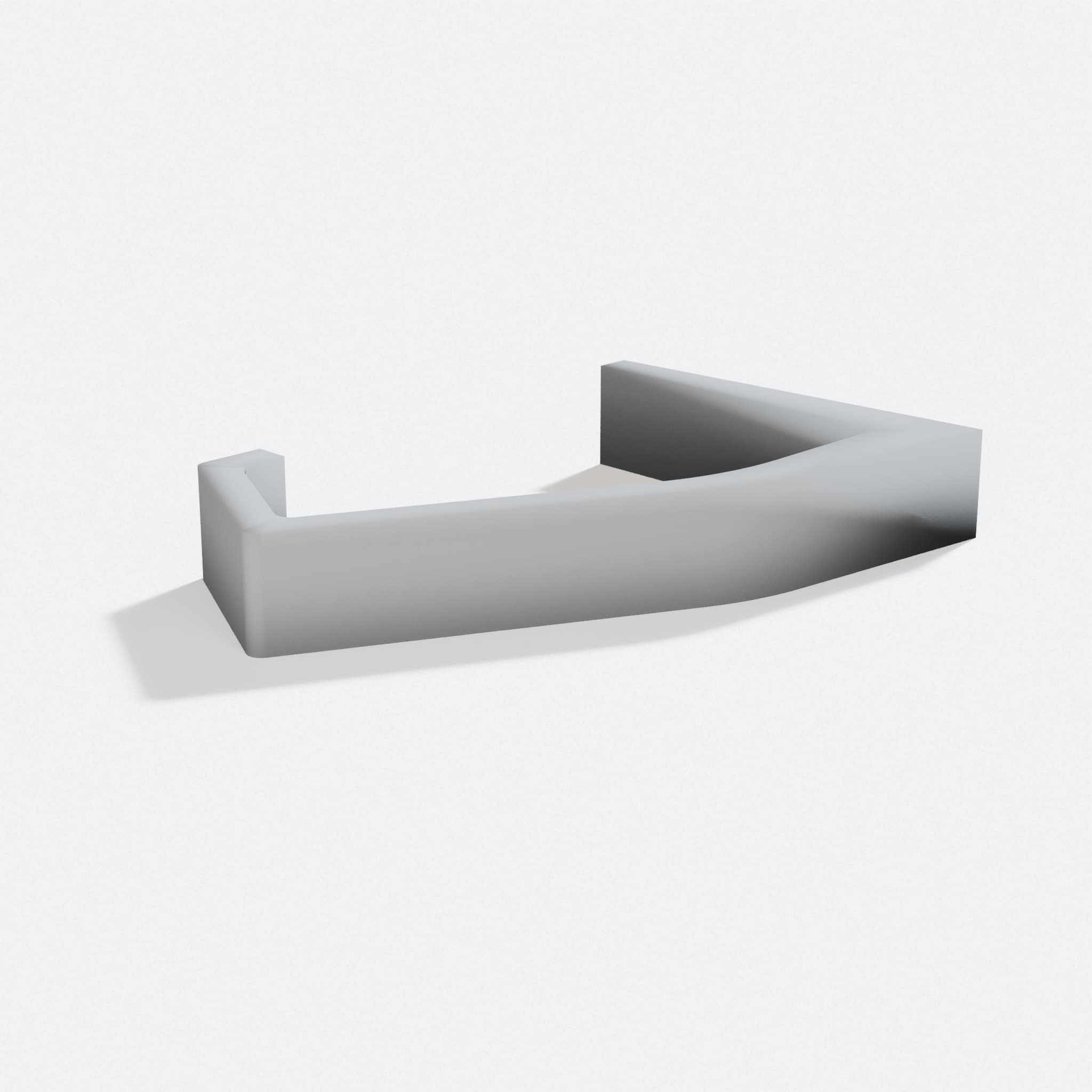 3D Printed Bag Hanger for Desk and Office, turn three quarter