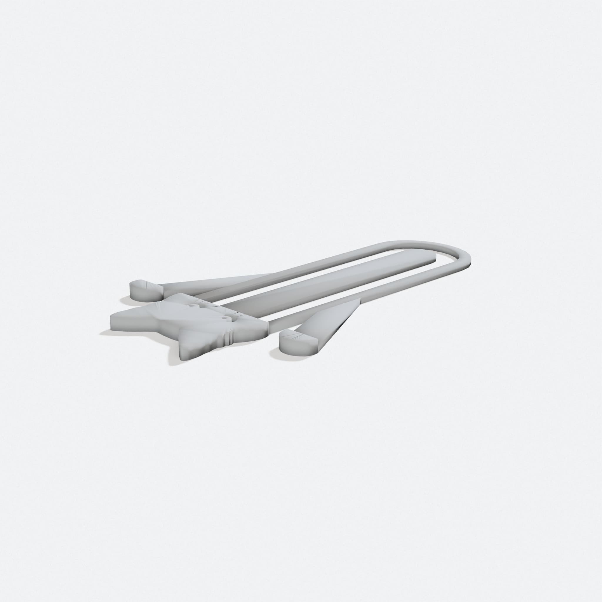 Cat Bookmark 3D Printed Office Accessory, turn three quarter